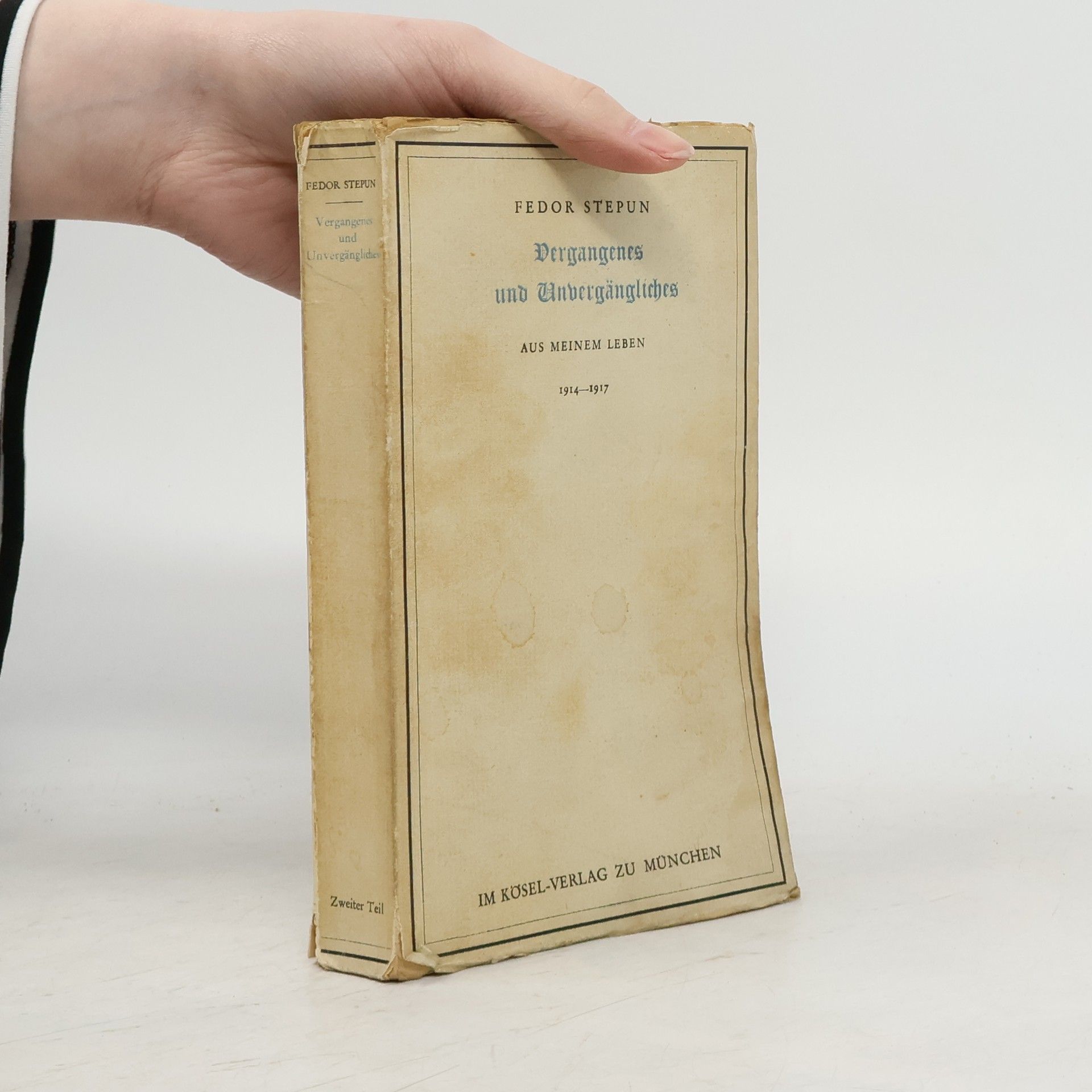 Fedor Stepun Vergangenes und Unvergängliches 2