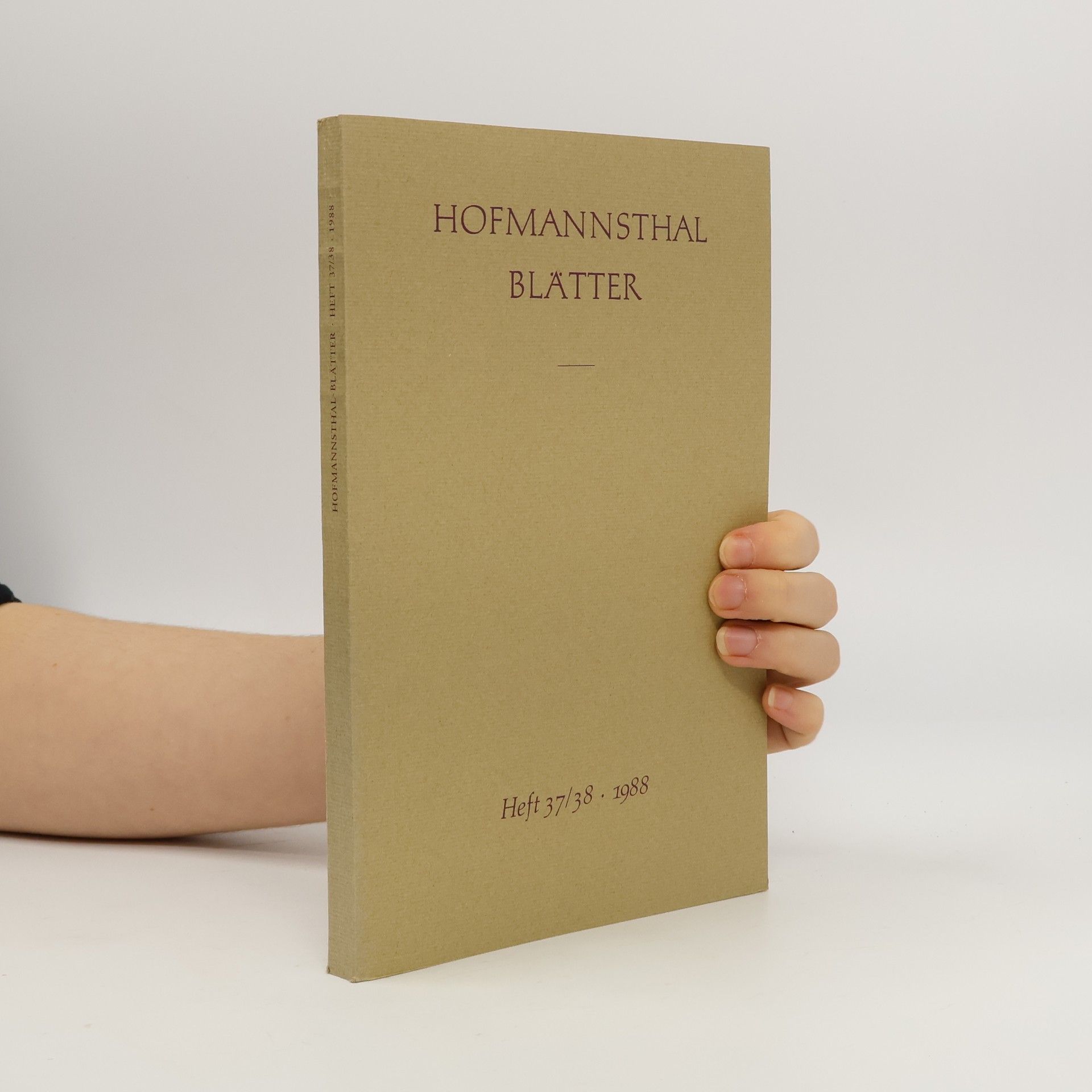 Autorenkollektiv Hofmannsthal Blätter 37/38