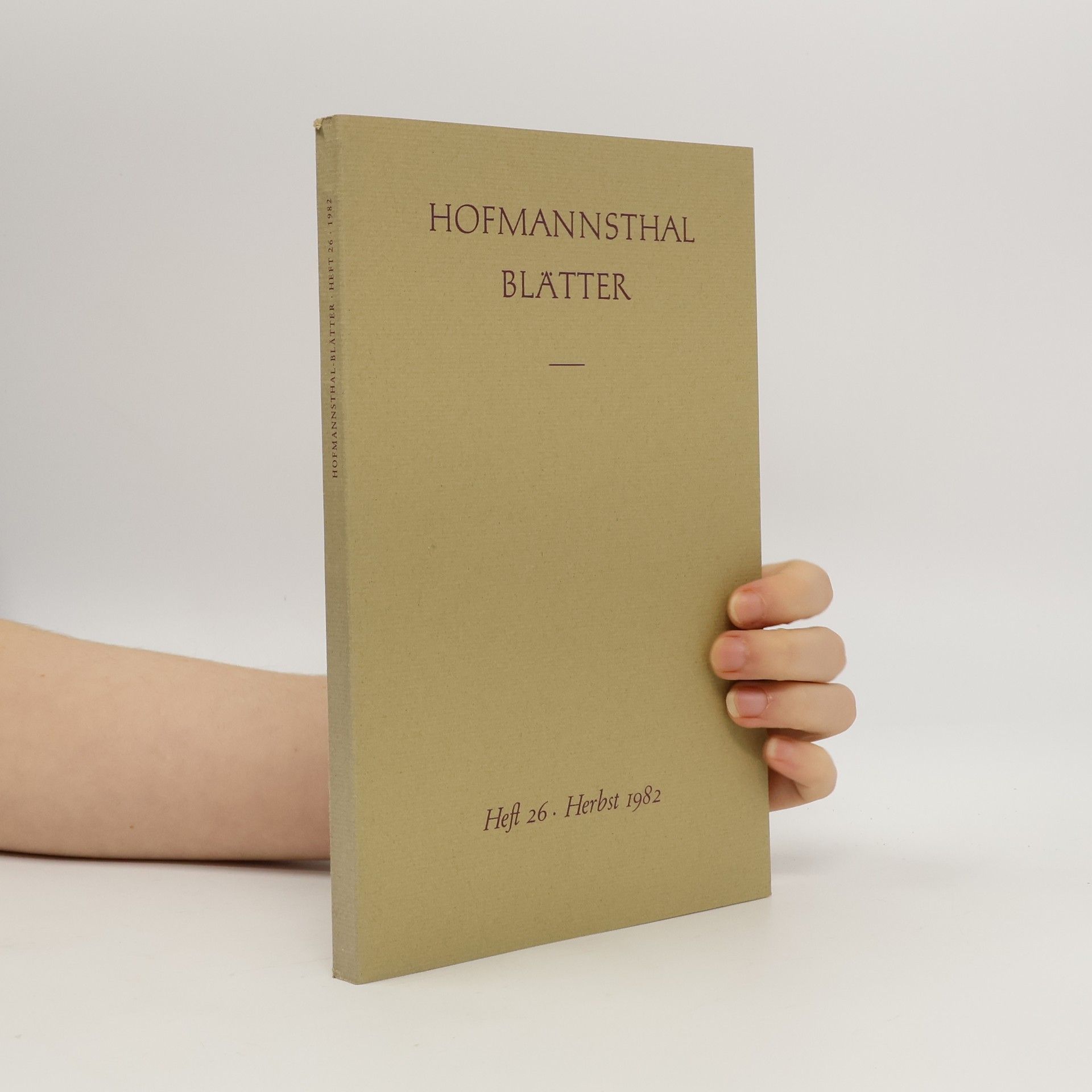 kolektiv Hofmannsthal Blätter 26/1982