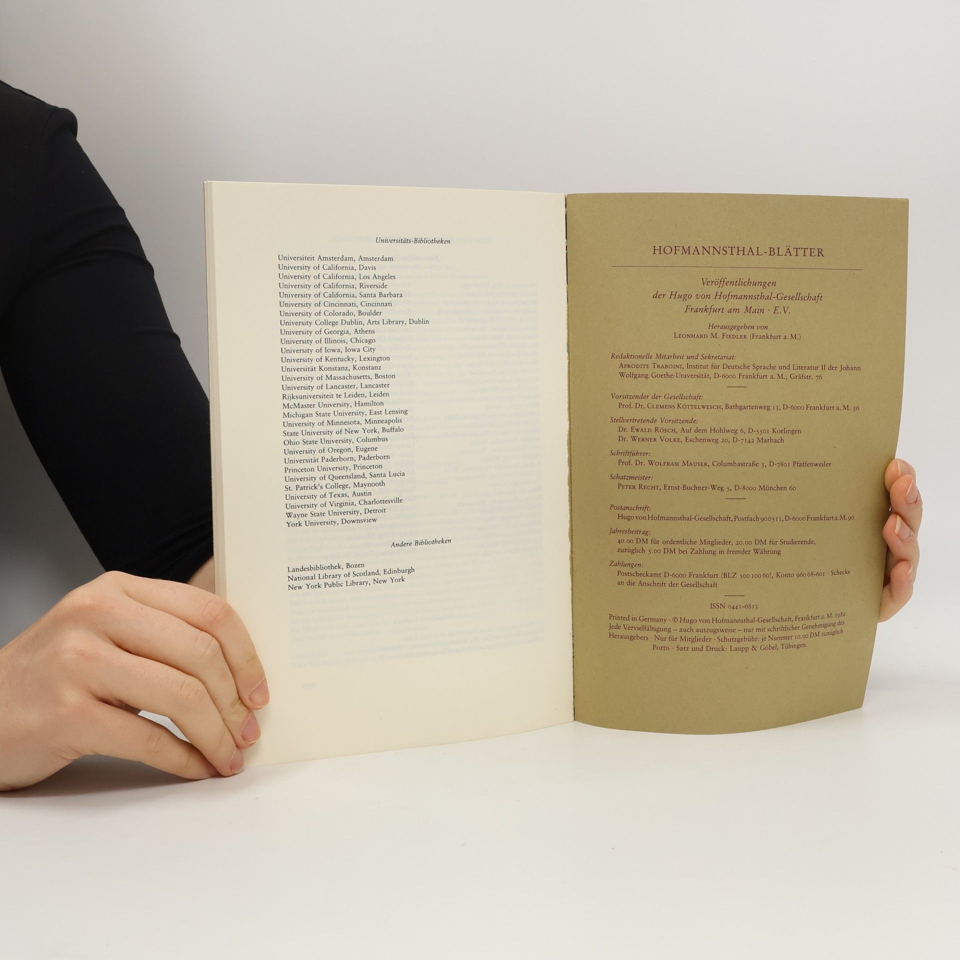 kolektiv Hofmannsthal Blätter 26/1982