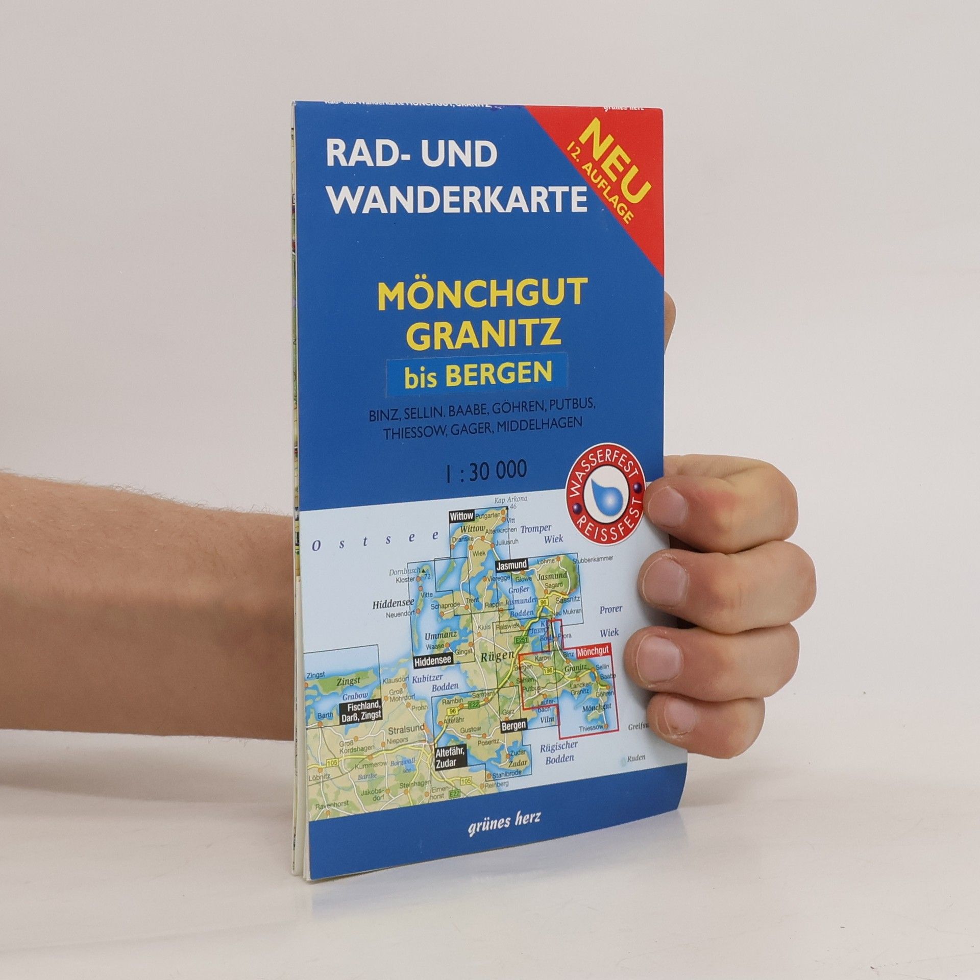 Kolektív autorov Rad- und Wanderkarte Mönchgut, Granitz, bis Bergen