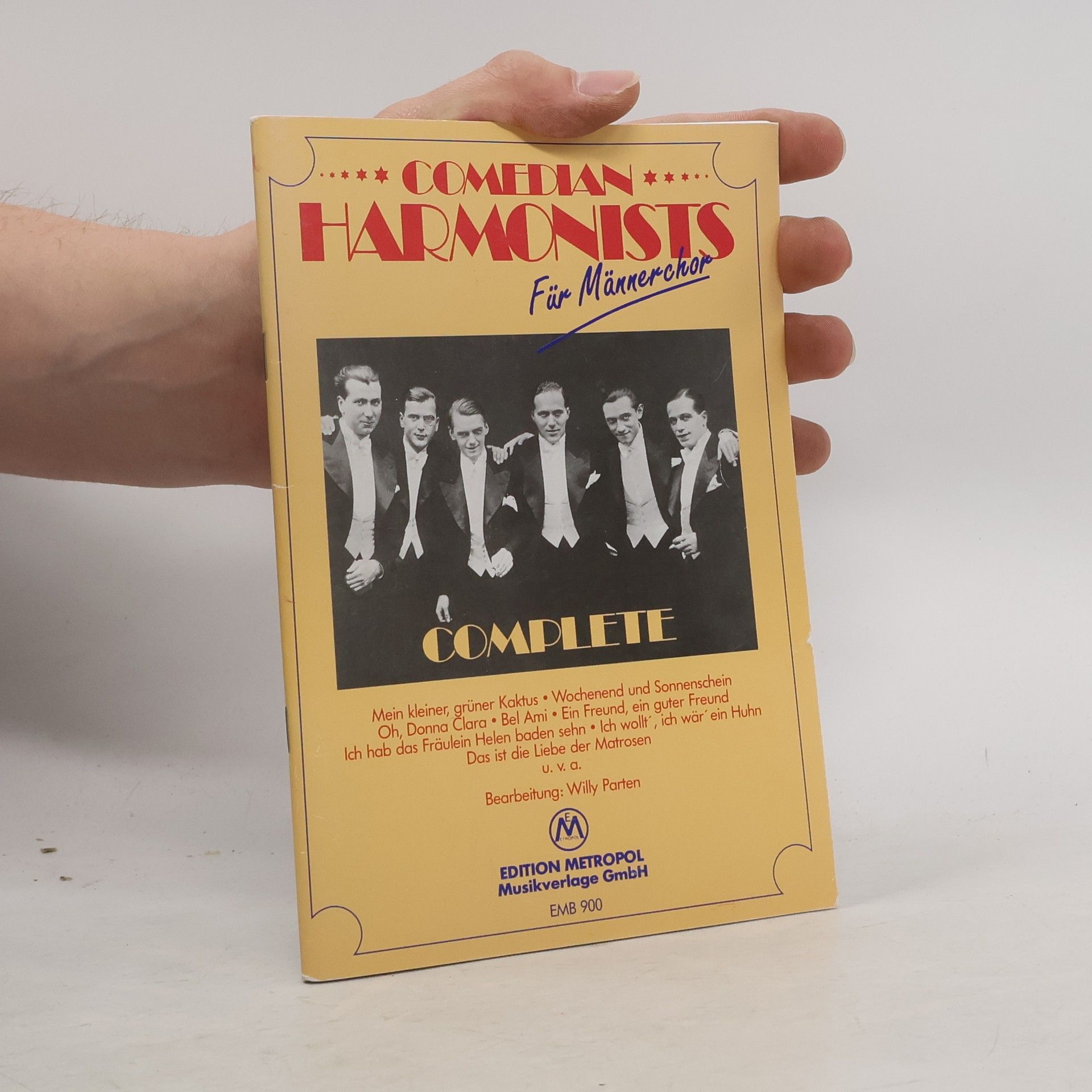 Willy Parten Comedian Harmonists für Männerchor 4-stimmig
