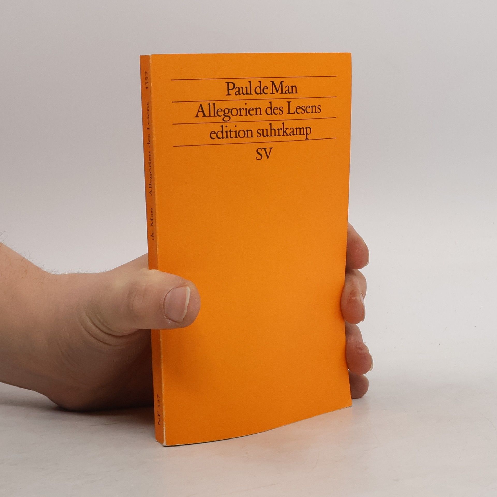 Paul De Man Allegorien des Lesens