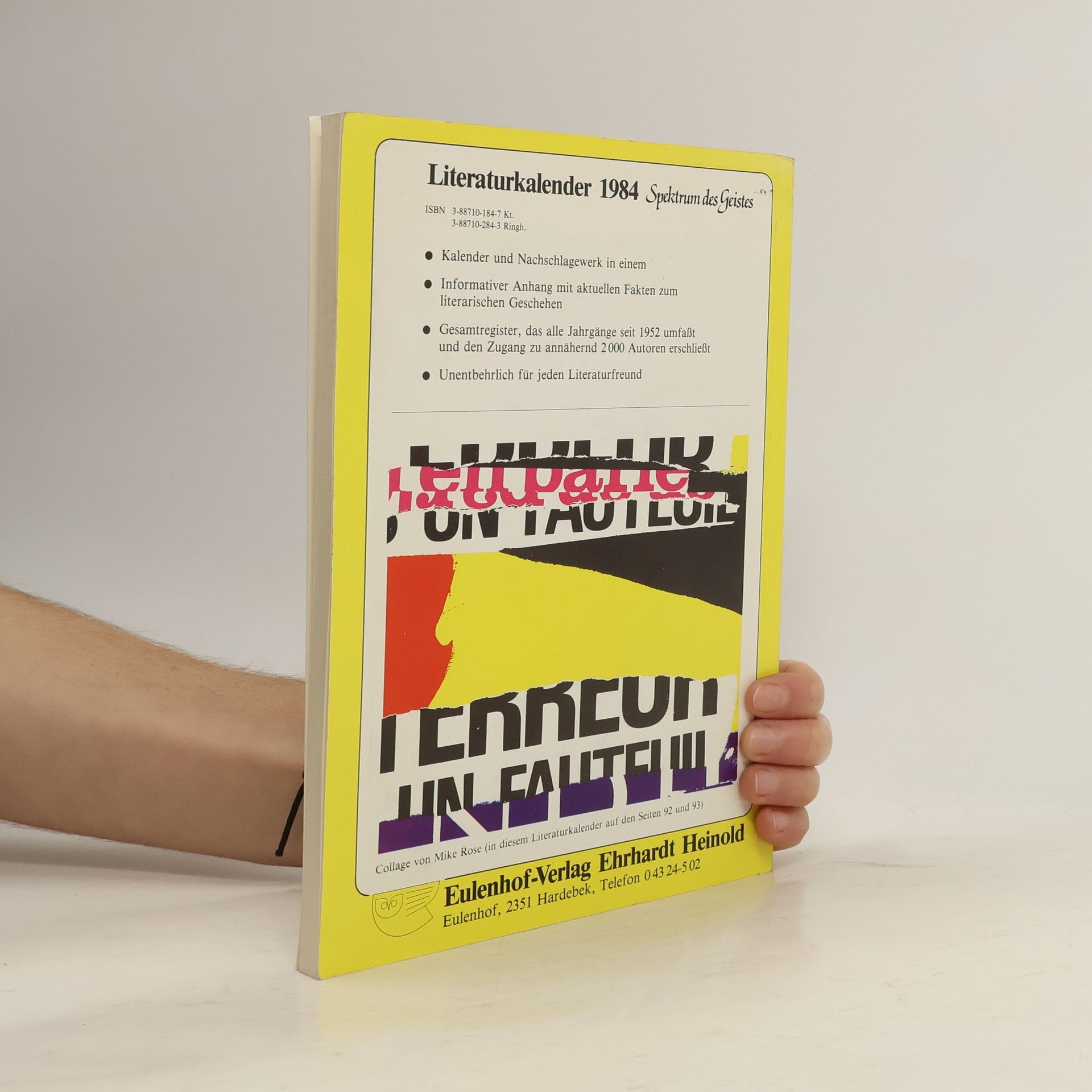 Literaturkalender Spektrum des Geistes 1984