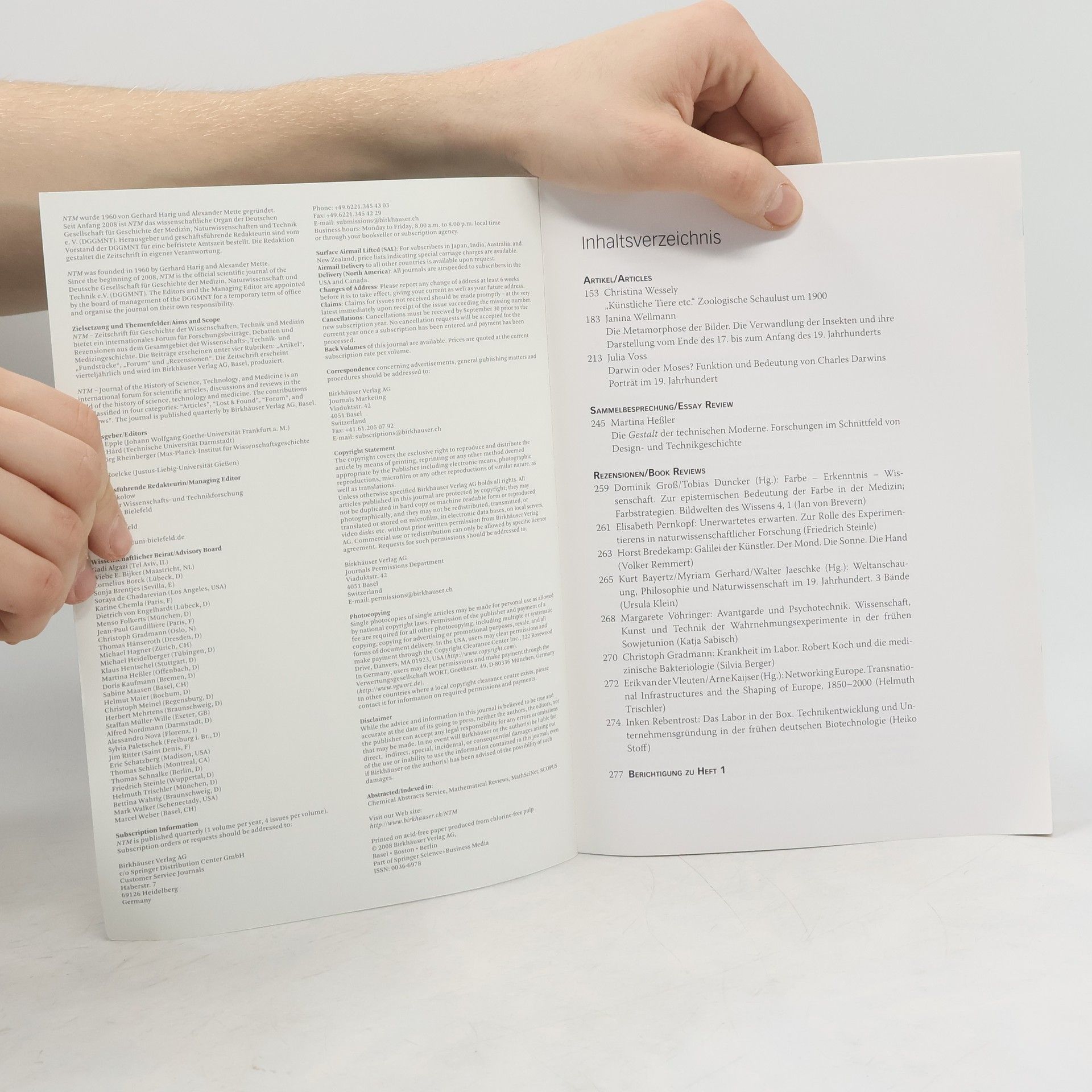 Kolektiv autorů NTM. Zeitschrift für Geschichte der Wissenschaften, Technik und Medizin 16