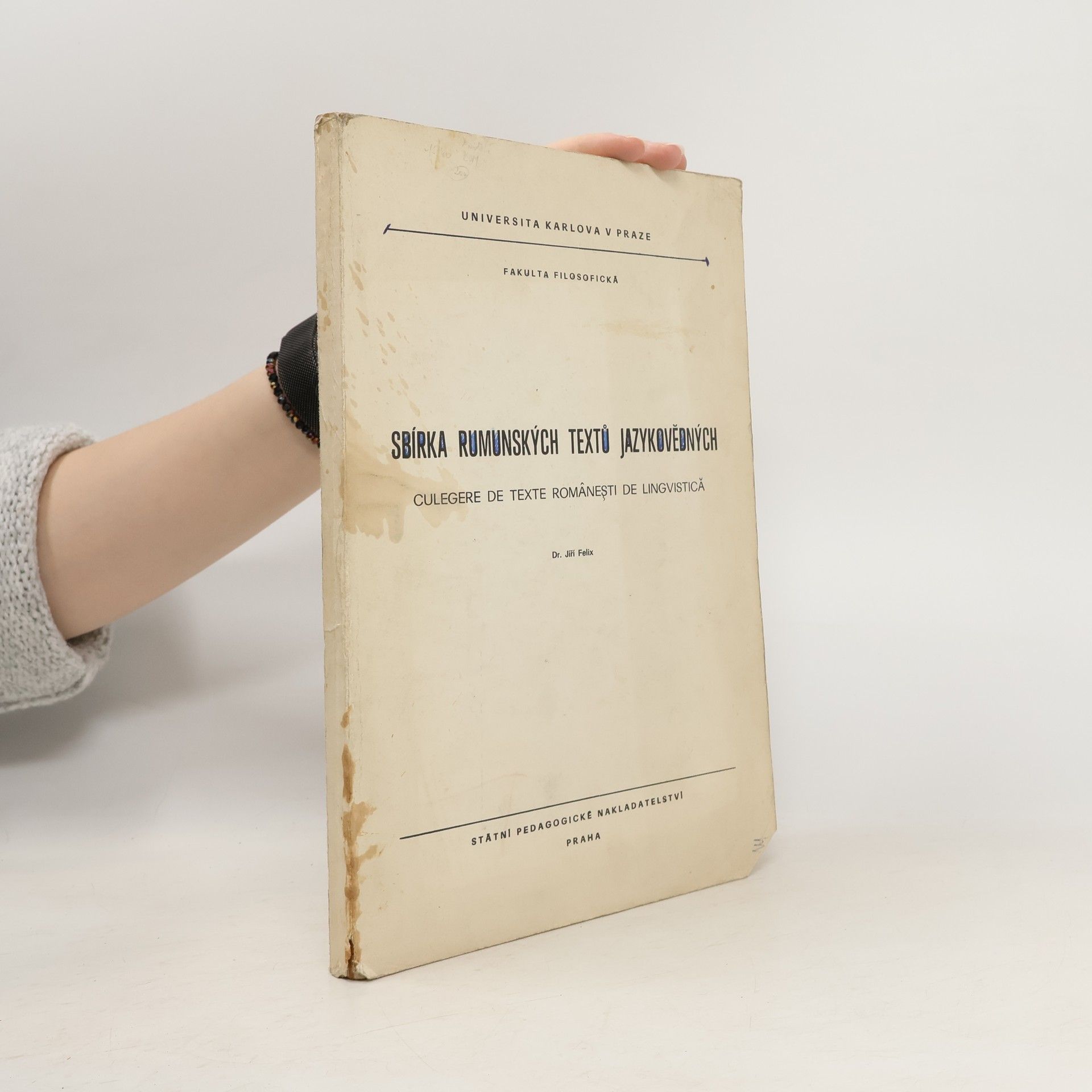 Jiří Felix Sbírka rumunských textů jazykovědných