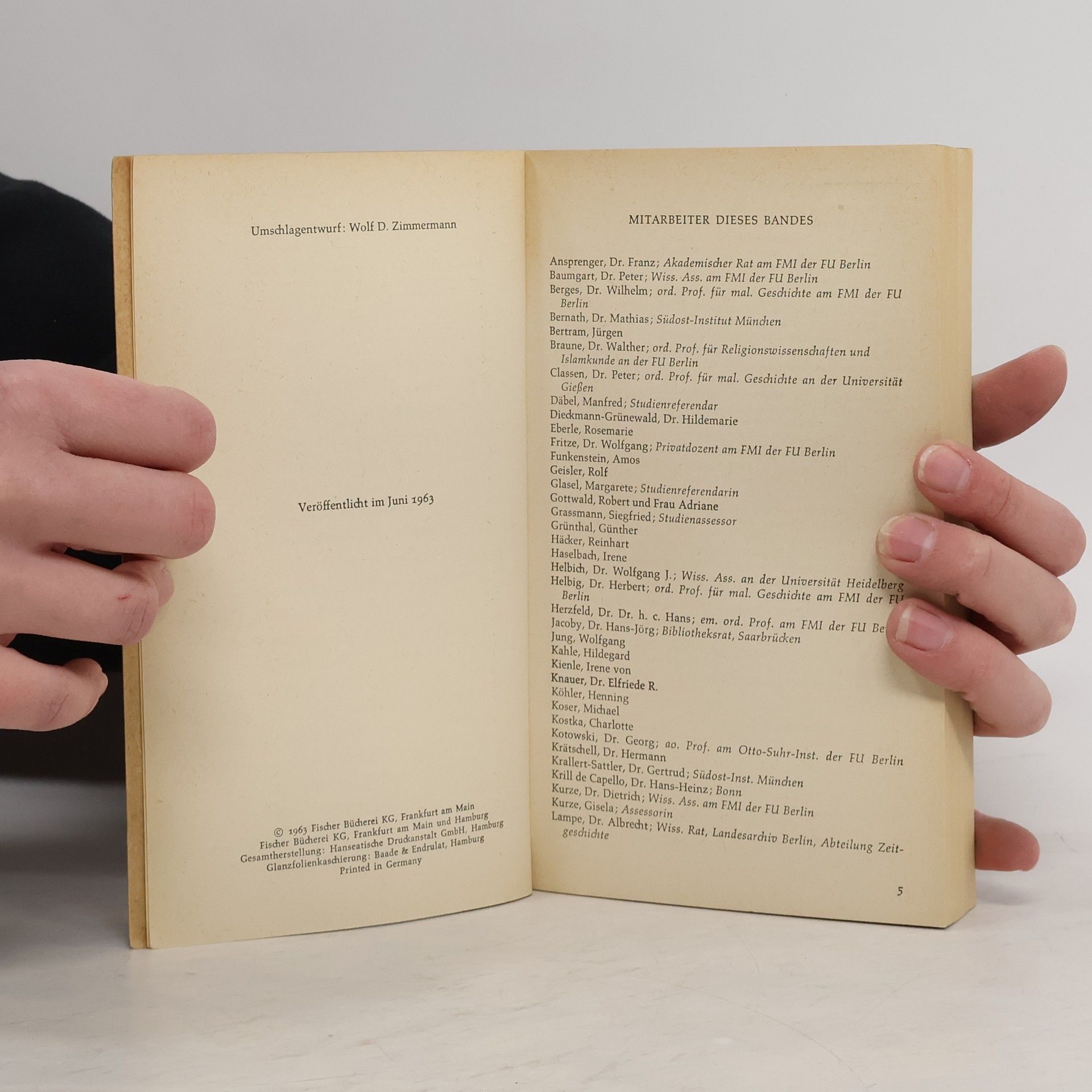 Hans Herzfeld Geschichte in Gestalten 1. A-E