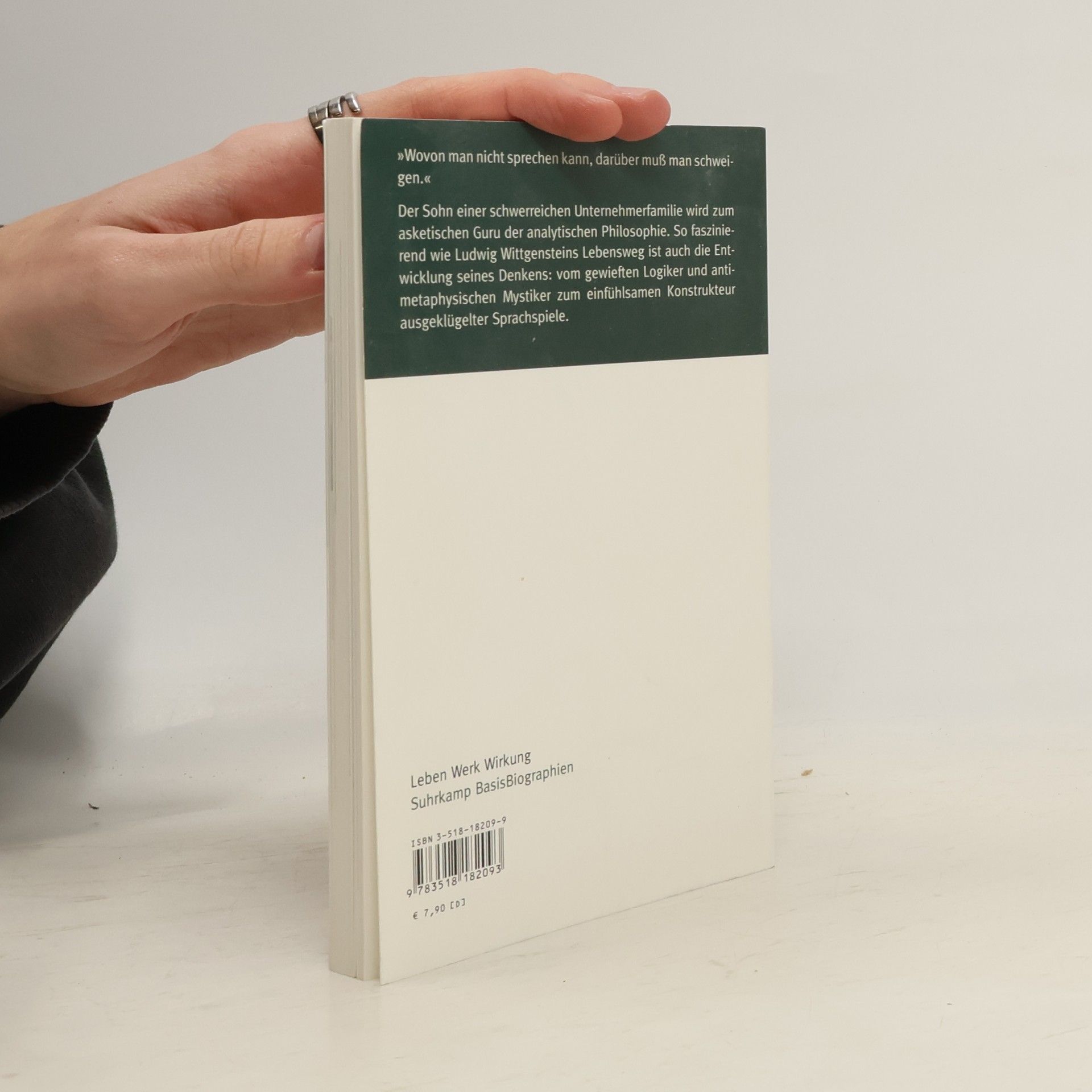 Joachim Schulte Suhrkamp BasisBiographien - 9: Ludwig Wittgenstein