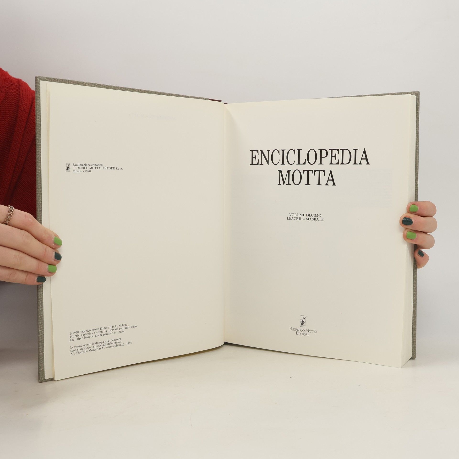 AA.VV. Enciclopedia Motta X. Leacril Masbate