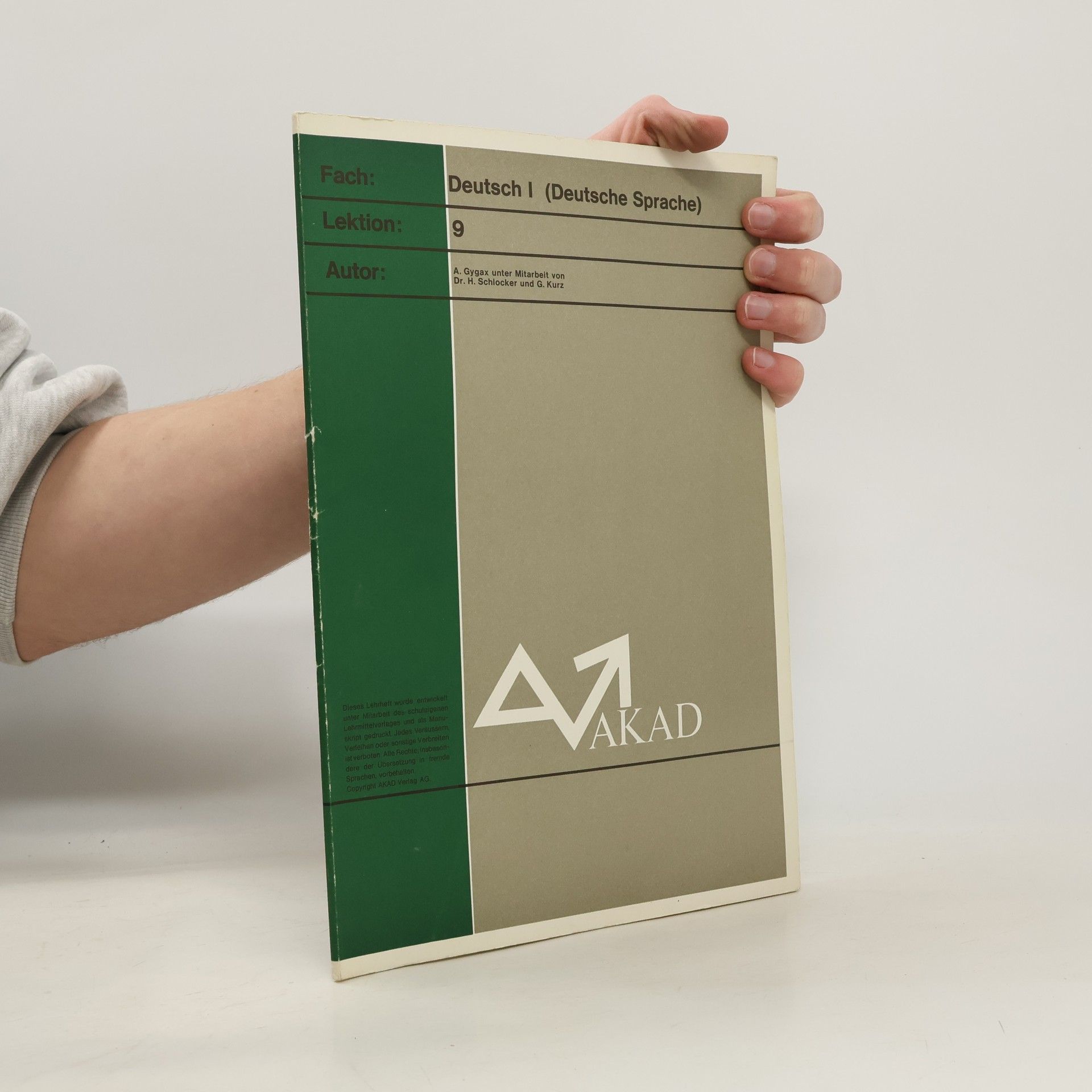 A. Gygax Deutsch I (Deutsche Sprache)