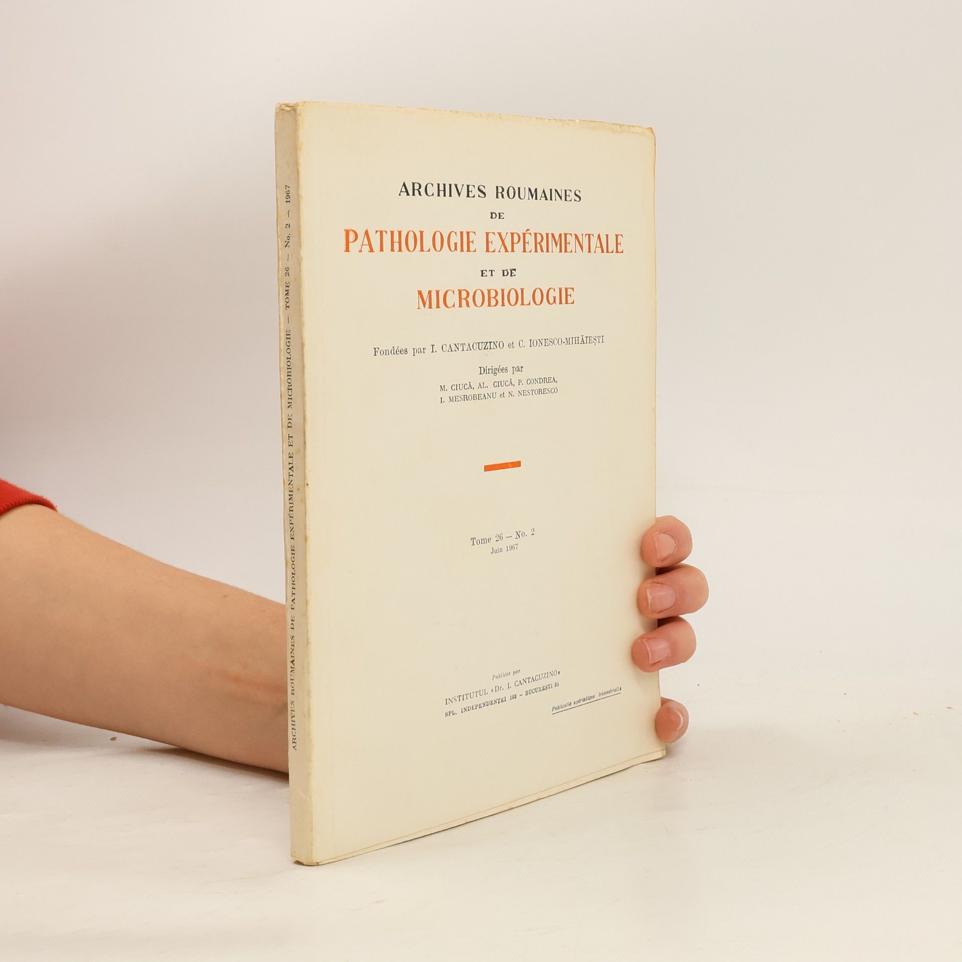 Autores varios Archives Roumaines de Pathologie Expérimentale et de Microbiologie