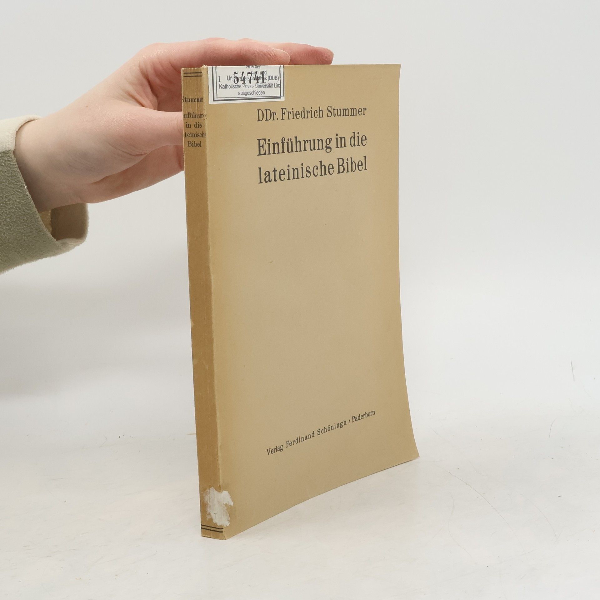 Friedrich Stummer Einführung in die lateinische Bibel