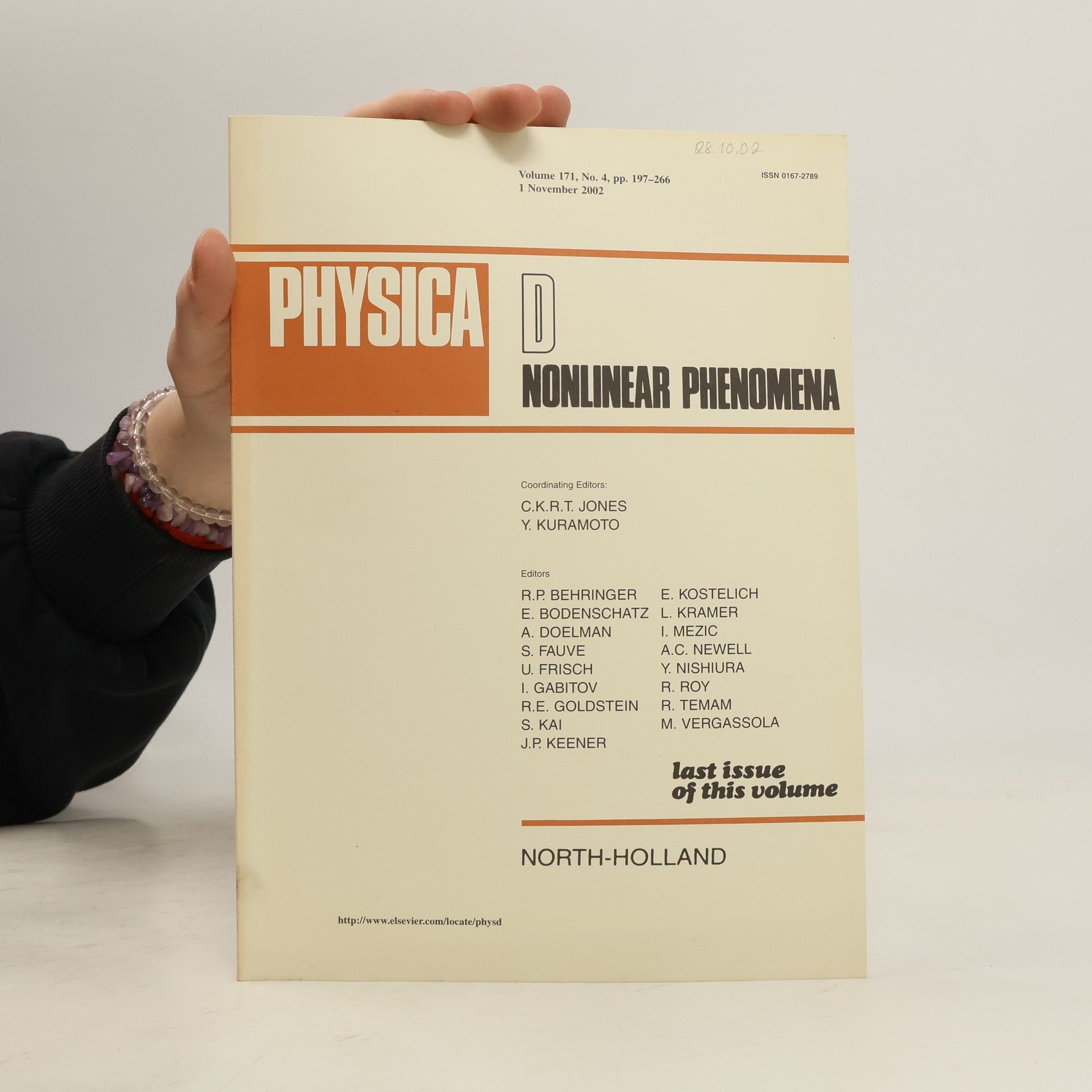 AA.VV. Physica D. Nonlinear Phenomena 171