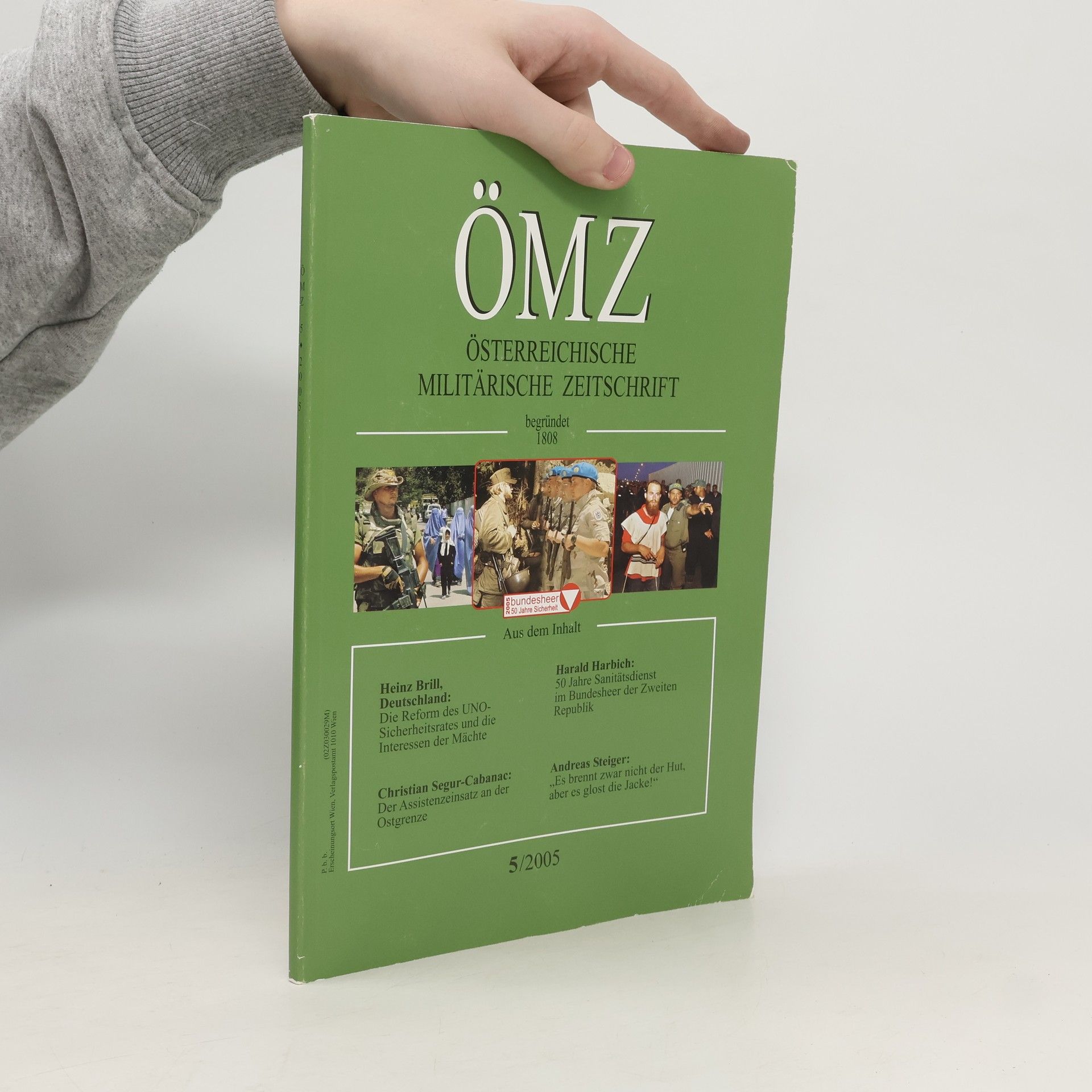 Autorenkollektiv Österreichische Militärische Zeitschrift 5/2005