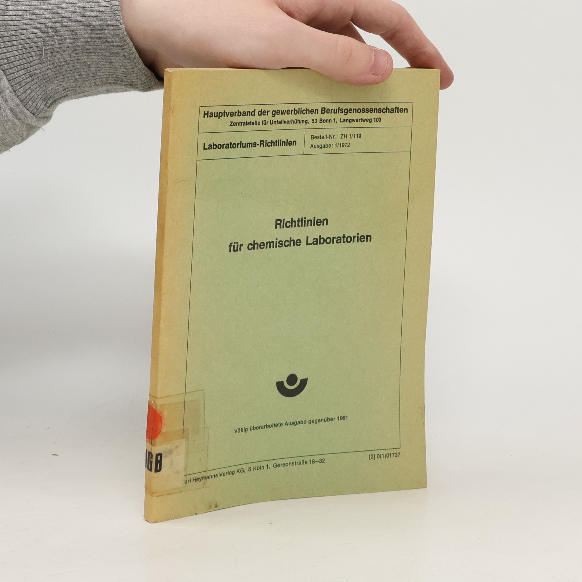 Kolektiv autorů Richtlinien für chemische Laboratorien