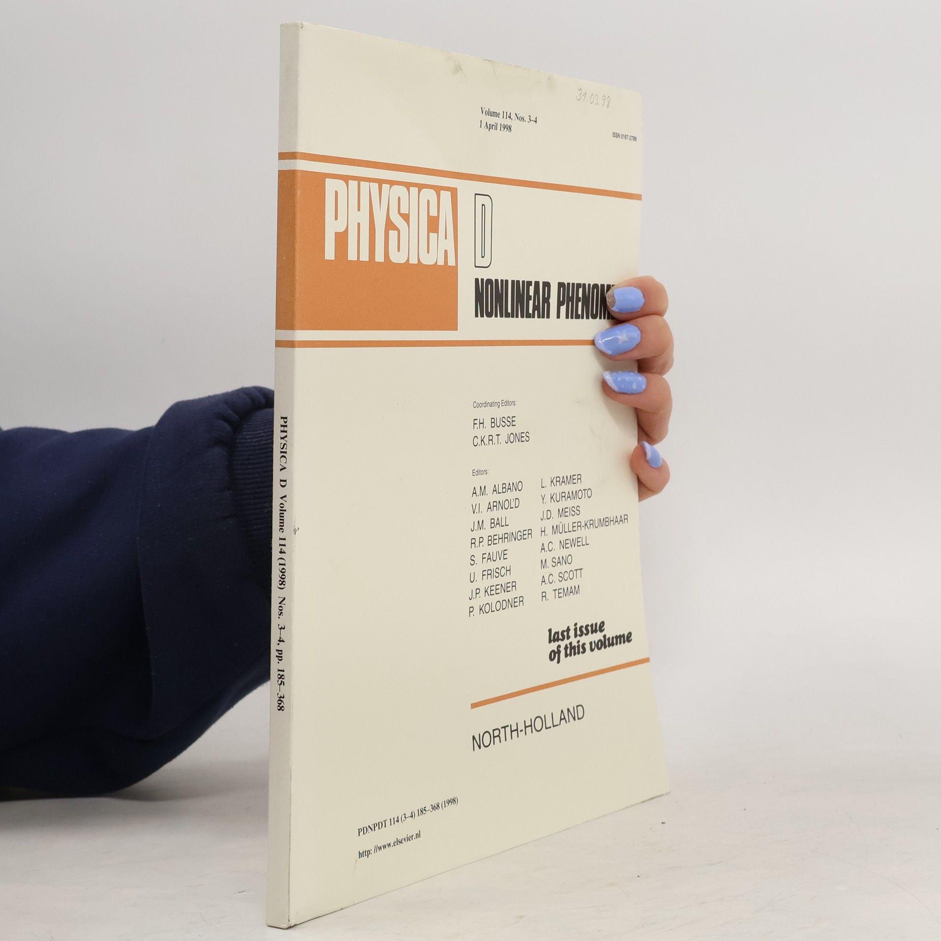 Collectif d'auteurs Physica D: Nonlinear Phenomena 170