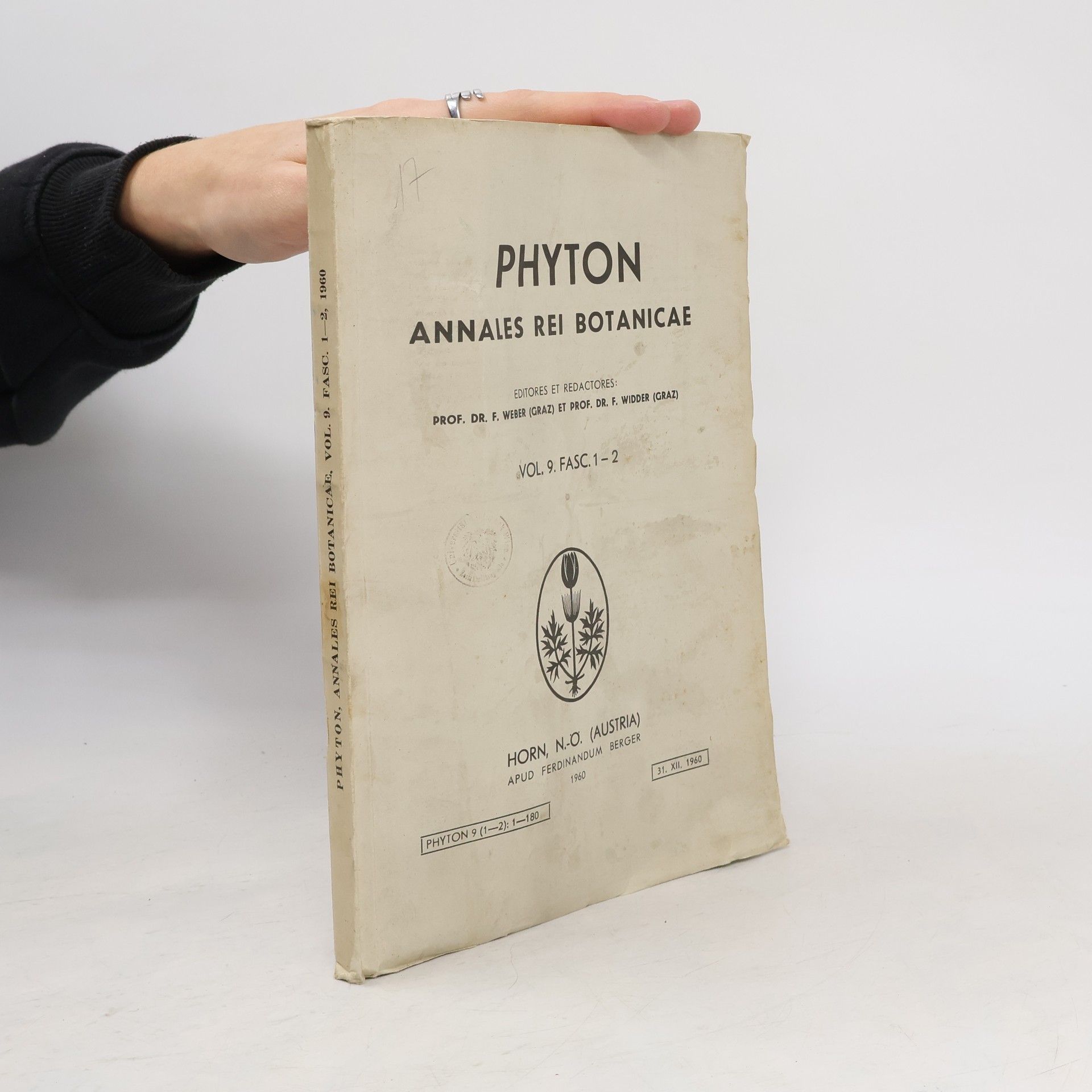Autorenkollektiv Phyton annales rei Botanicle. Vol. 9. Fasc. 1-2