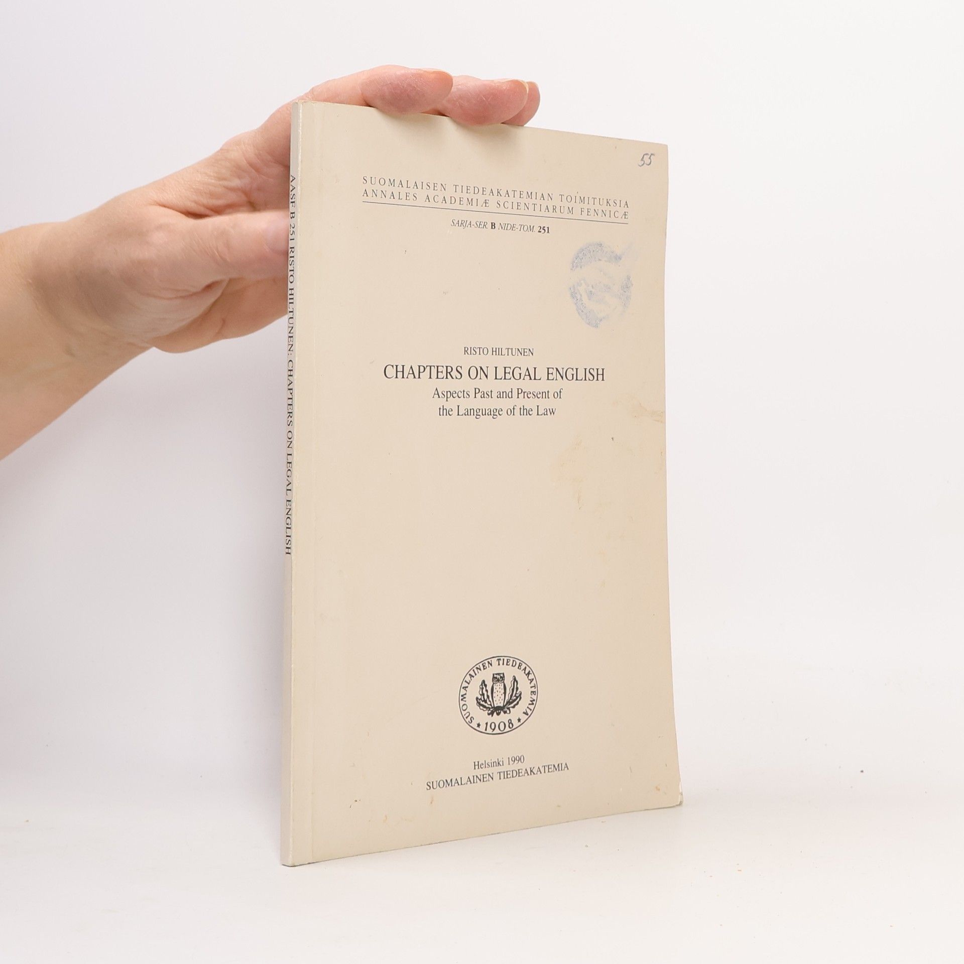Risto Hiltunen Annales Academiæ Scientiarum Fennicæ, Sarja-Ser. B - 251: Chapters on Legal English