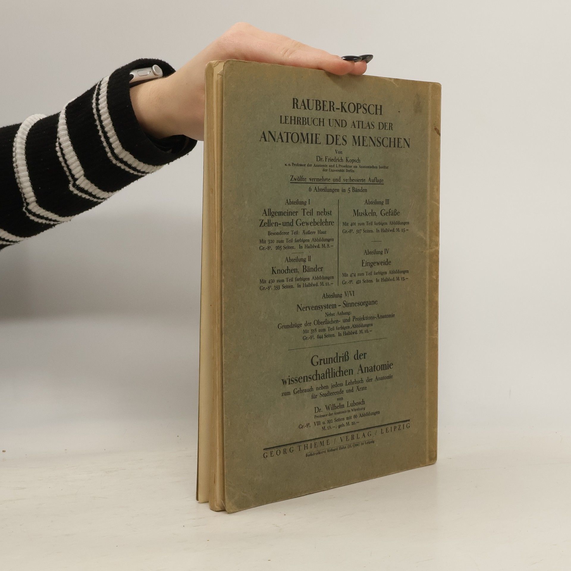 Alfred Brauchle Grundriß der normalen Histologie und mikroskopischen Anatomie