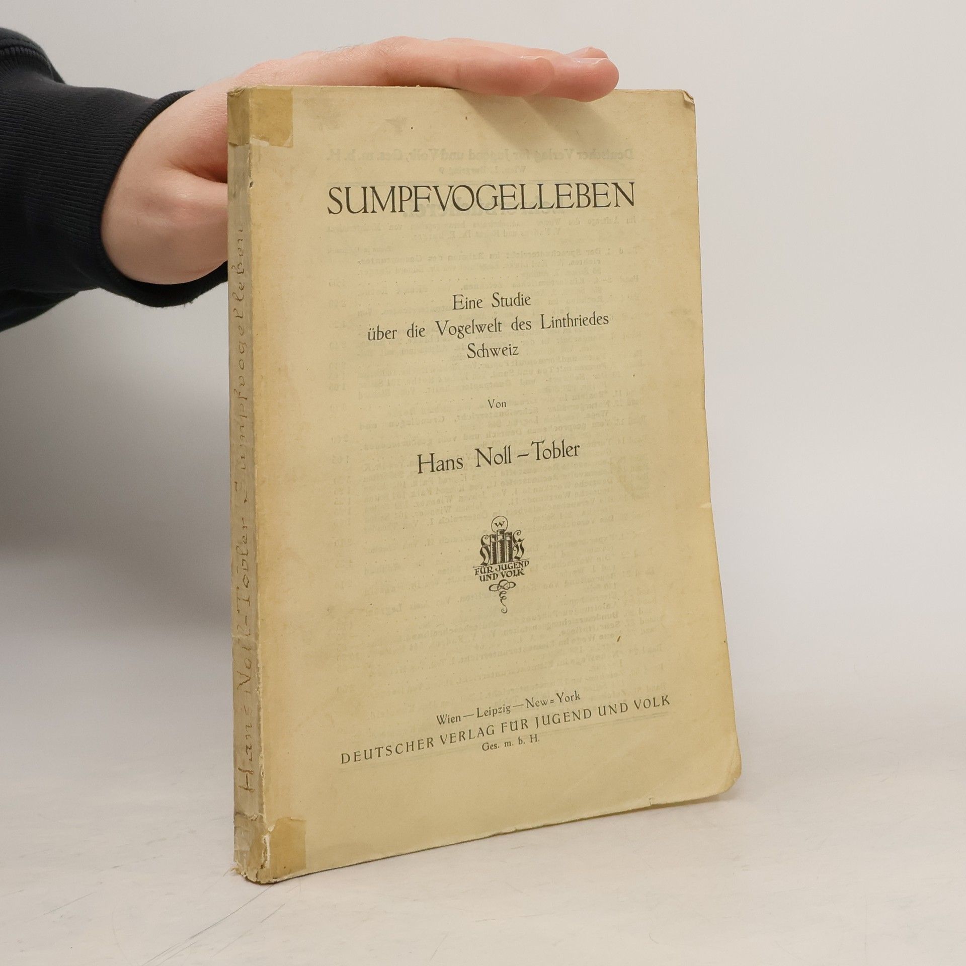 Hans Noll Tobler Sumpfvogelleben