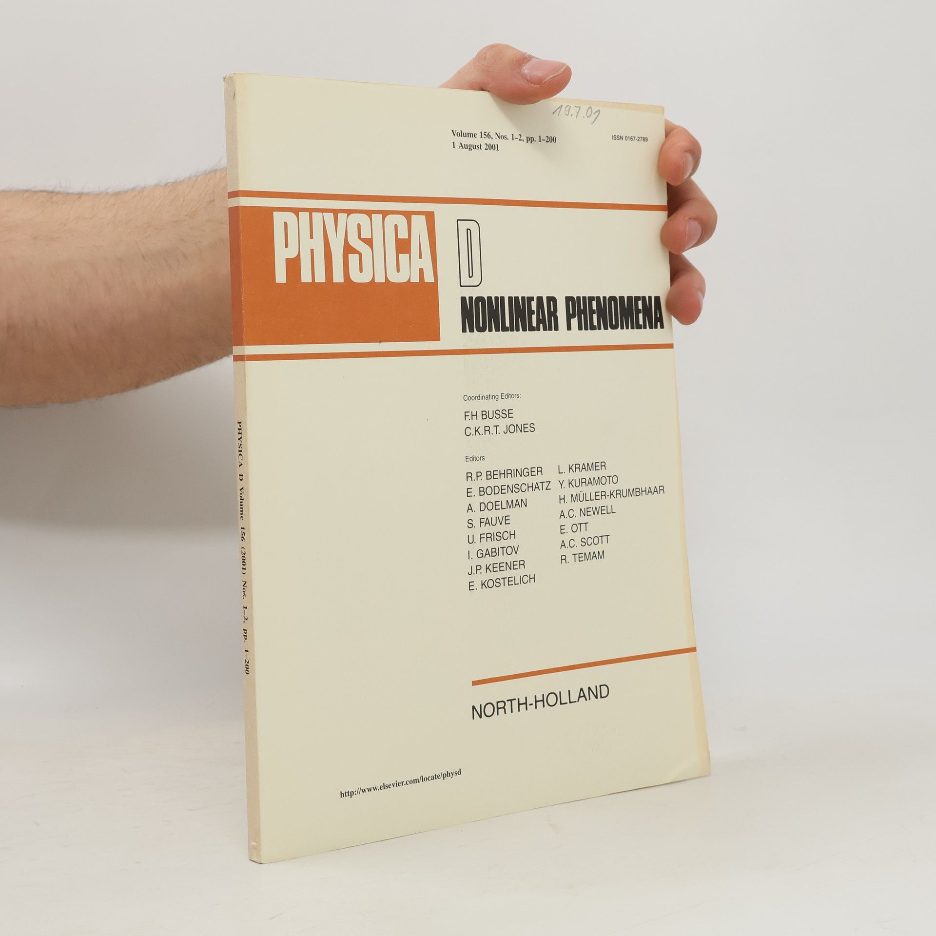 Kolektiv autorů Physica D. Nonlinear Phenomena 156