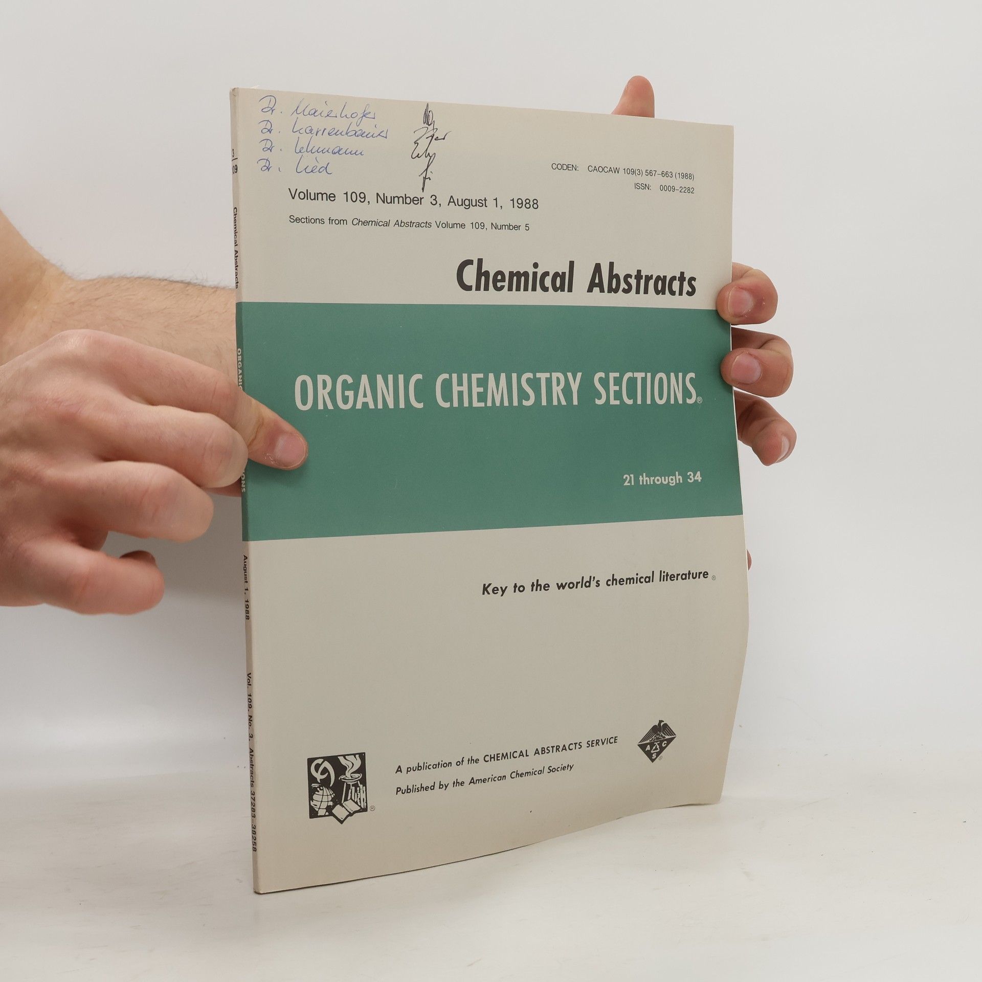 Autorenkollektiv Chemical Abstracts 3/109