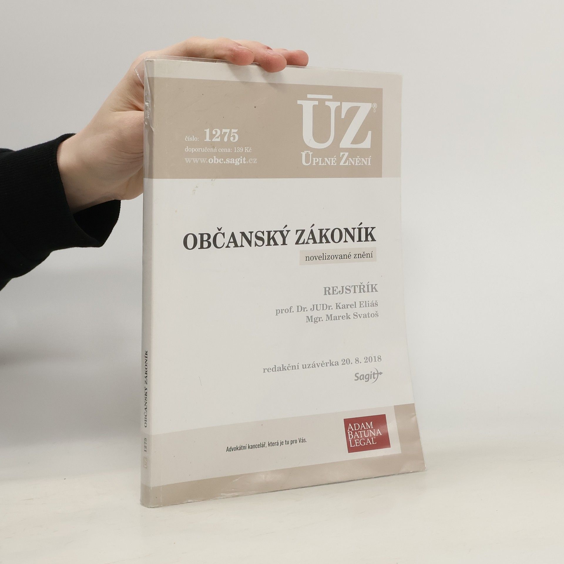 Karel Eliáš ÚZ 1275. Občanský zákoník