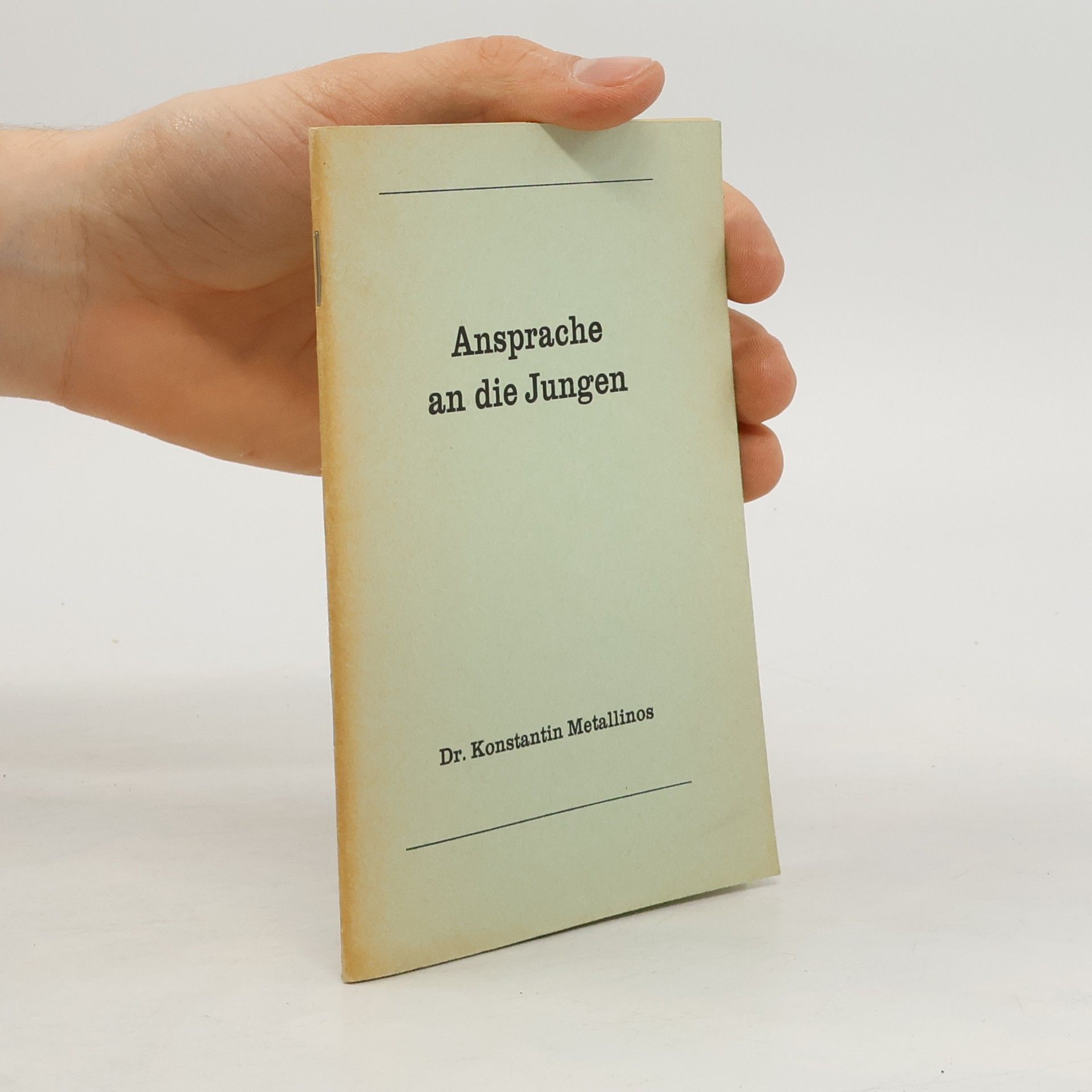 Ansprache an die Jungen