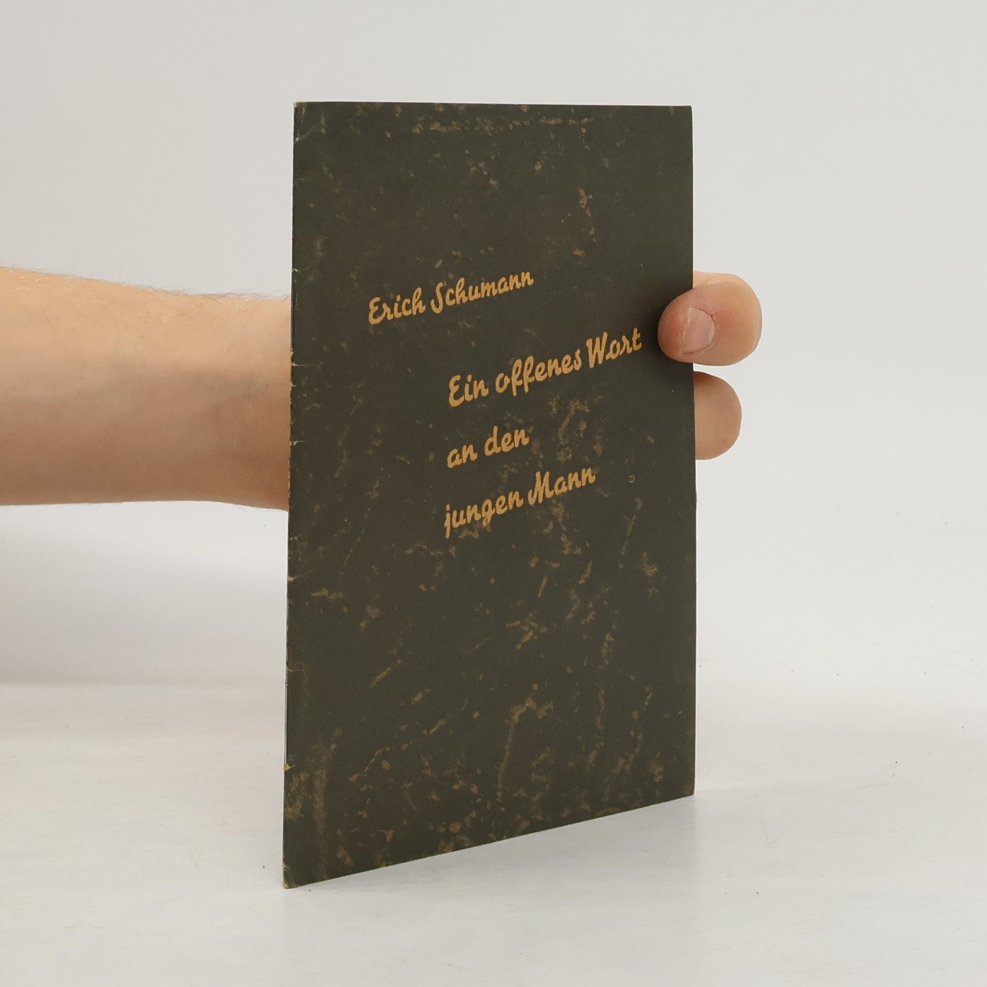 Erich Schumann Ein offenes Wort an den jungen Mann