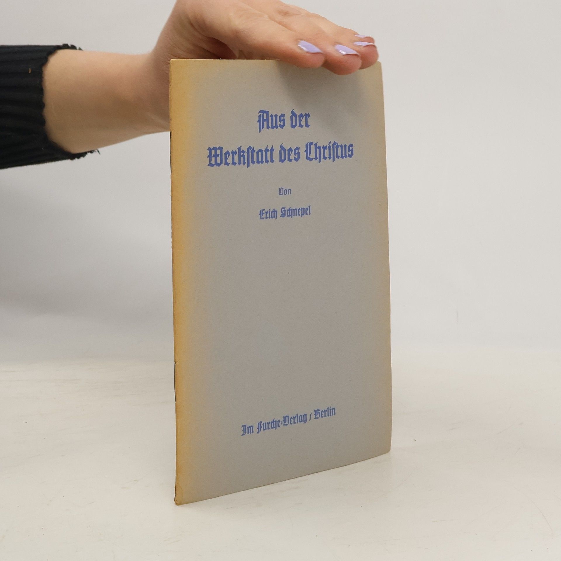 Erich Schnepel Aus der Werkstatt des Christus