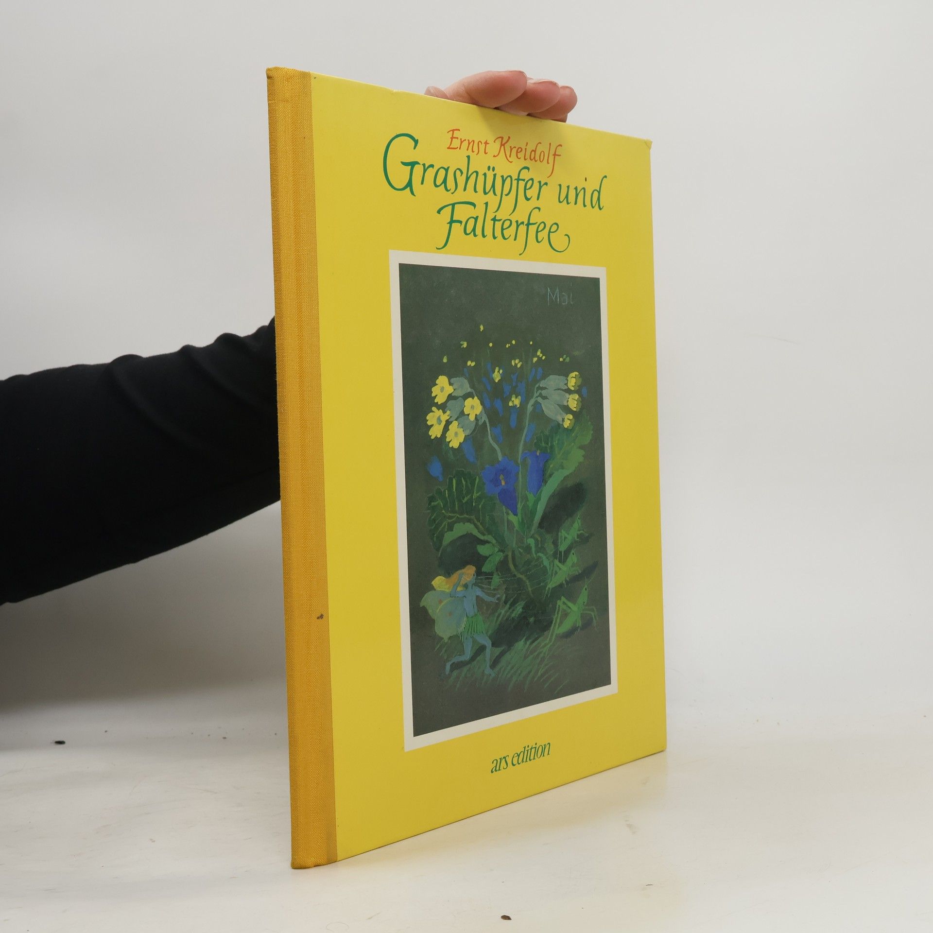 Ernst Kreidolf Grashüpfer und Falterfee