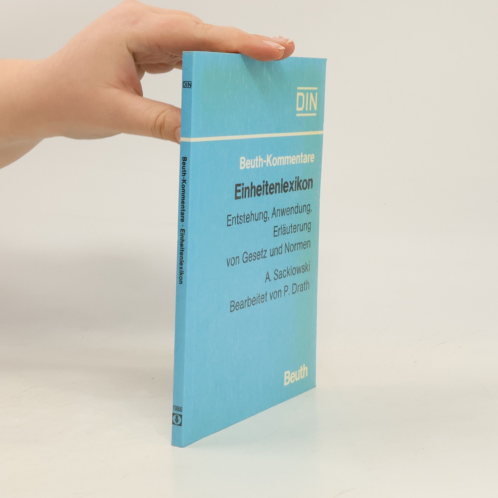 Alfred Sacklowski Beuth-Kommentare: Einheitenlexikon