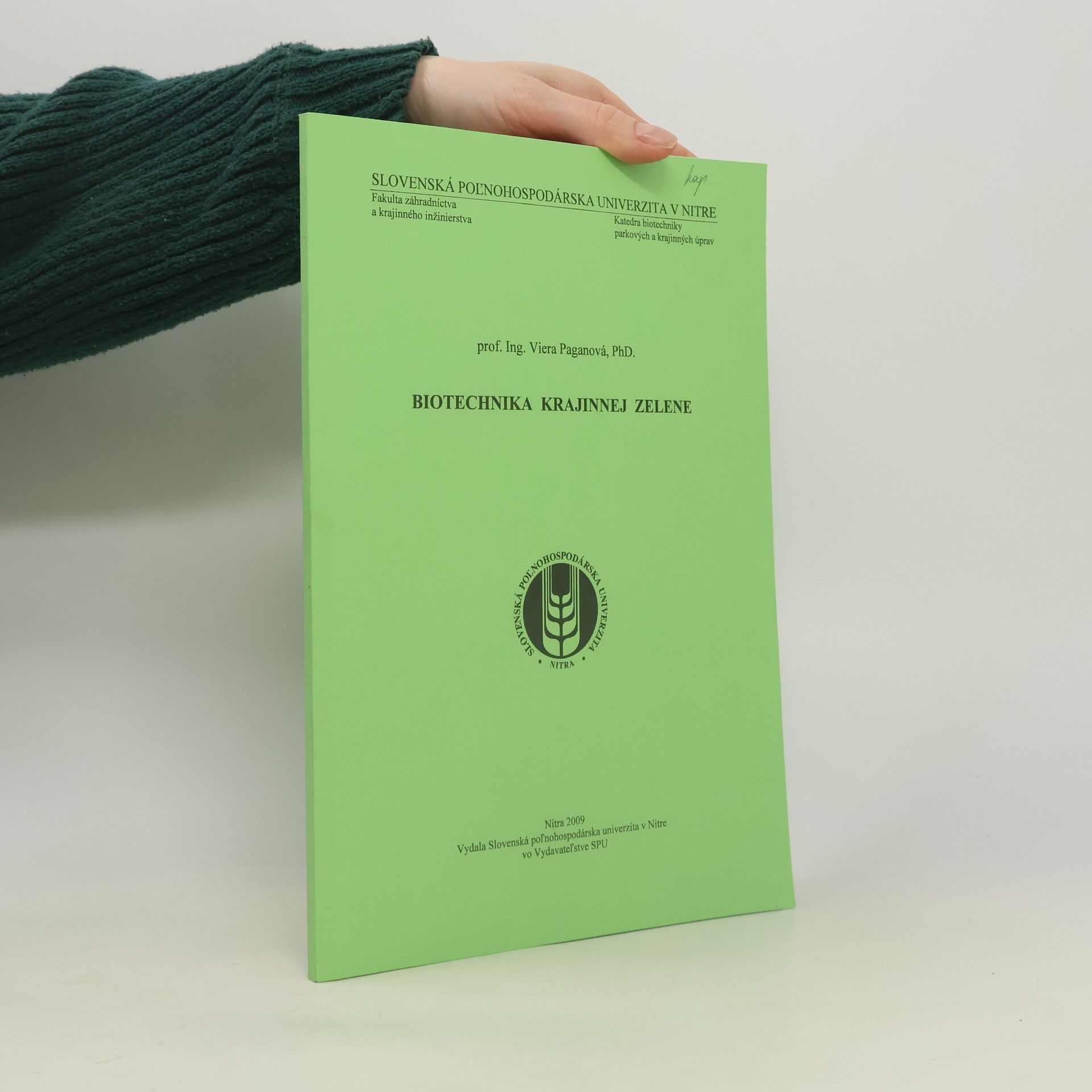 Viera Paganová Biotechnika krajinnej zelene