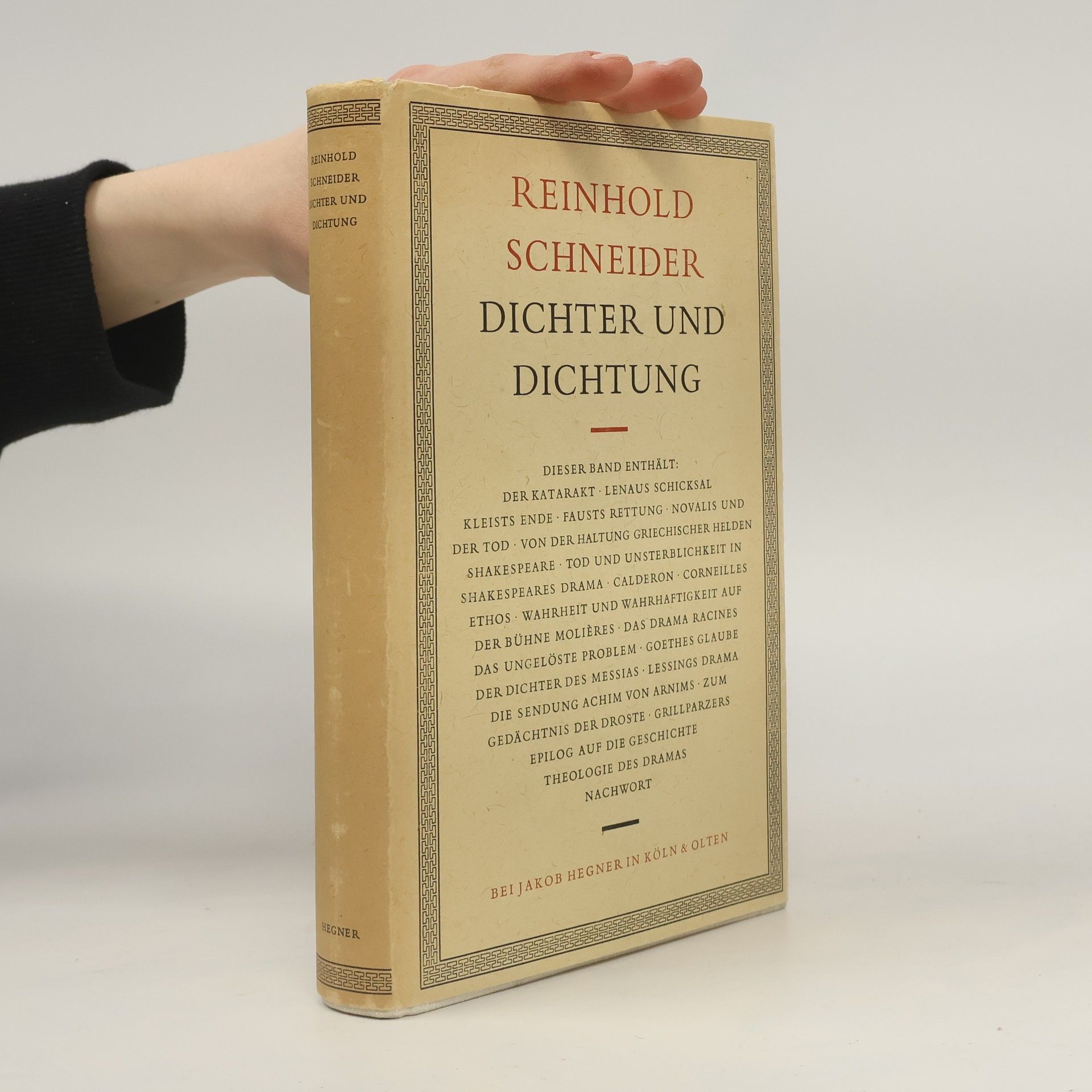 Reinhold Schneider Dichter und Dichtung