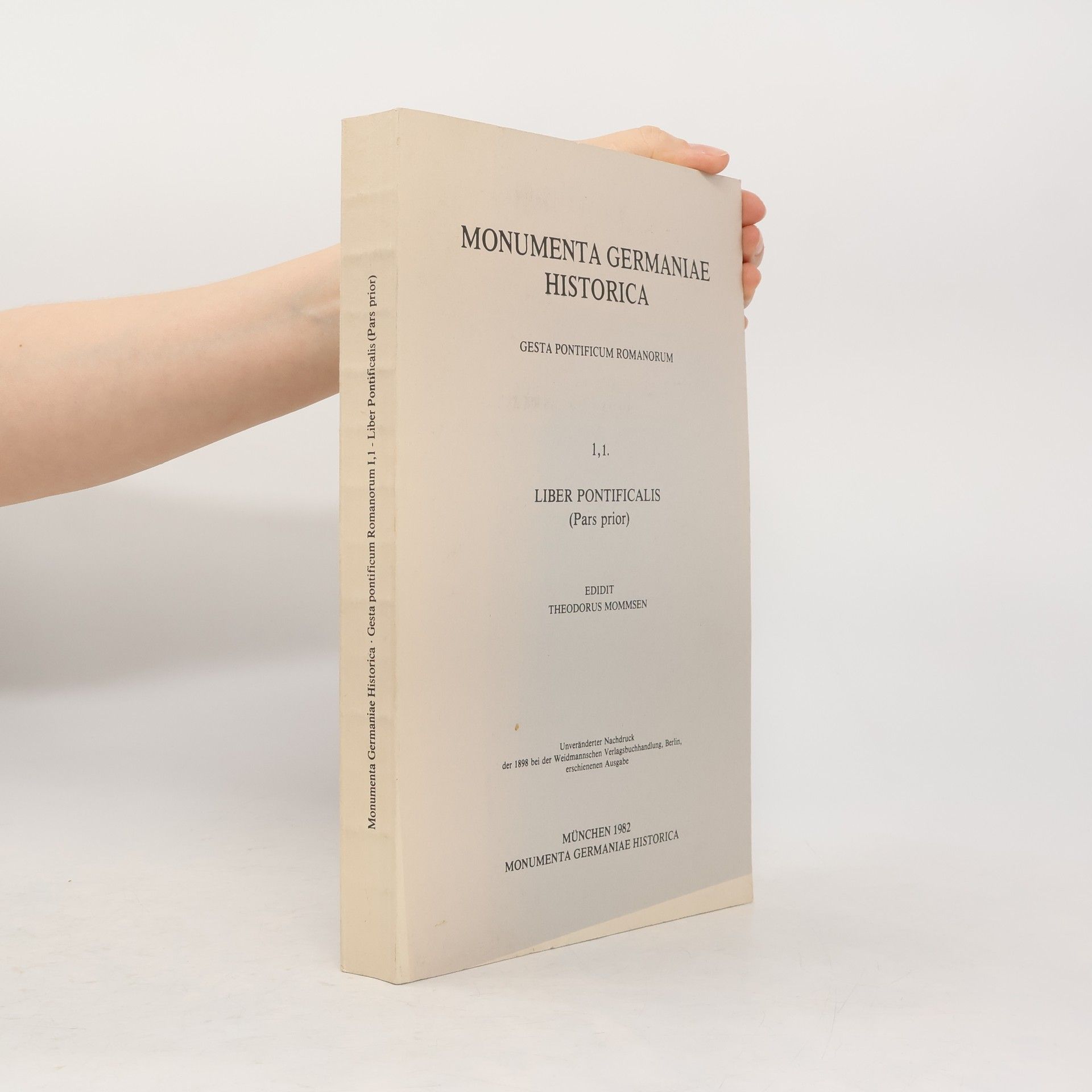 Theodor Mommsen Monumenta germaniae historica