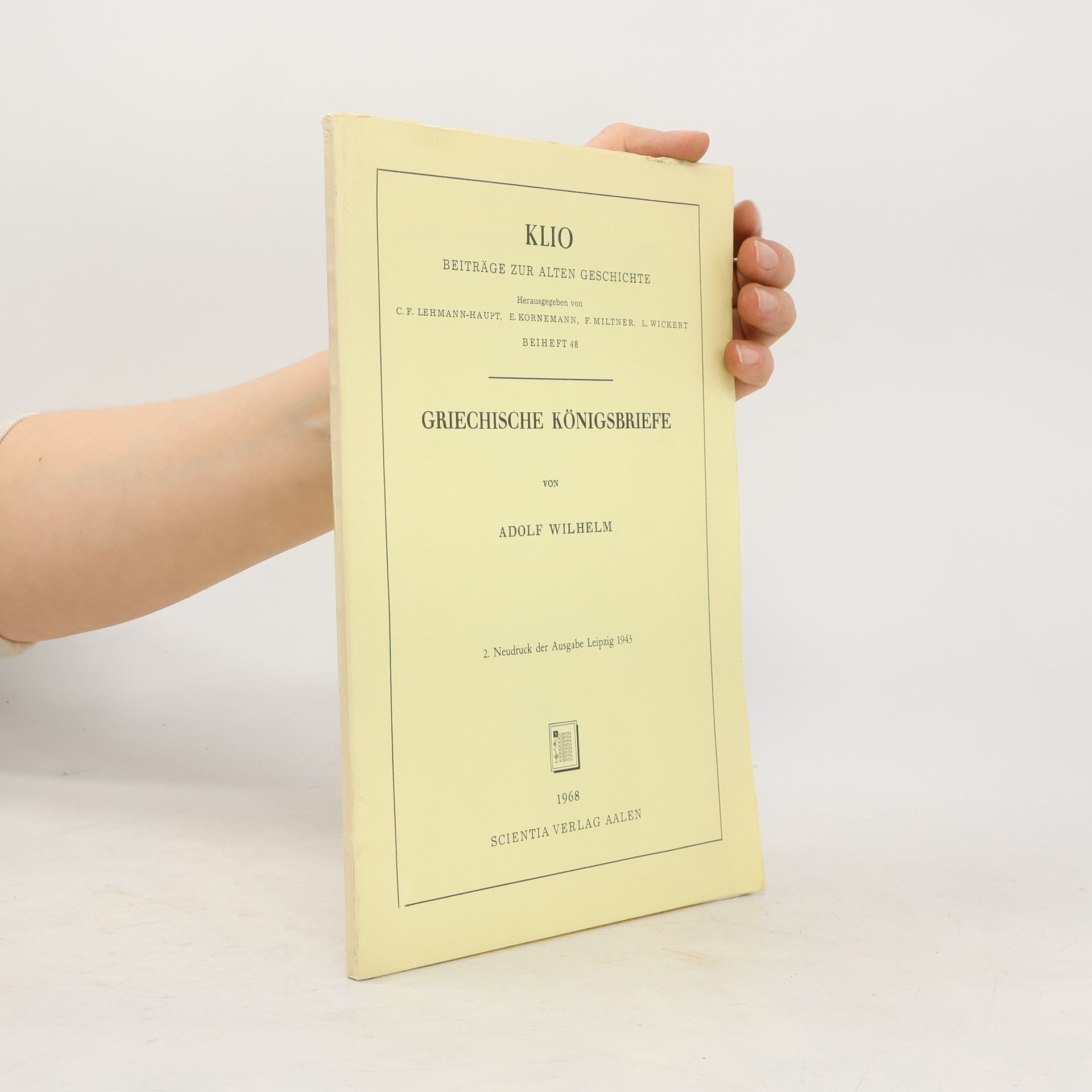 Adolf Wilhelm Griechische Königsbriefe