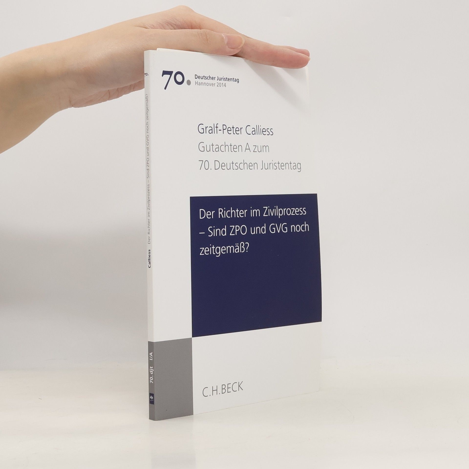 Gralf-Peter Calliess 70. Deutscher Juristentag - 1/A: Der Richter im Zivilprozess