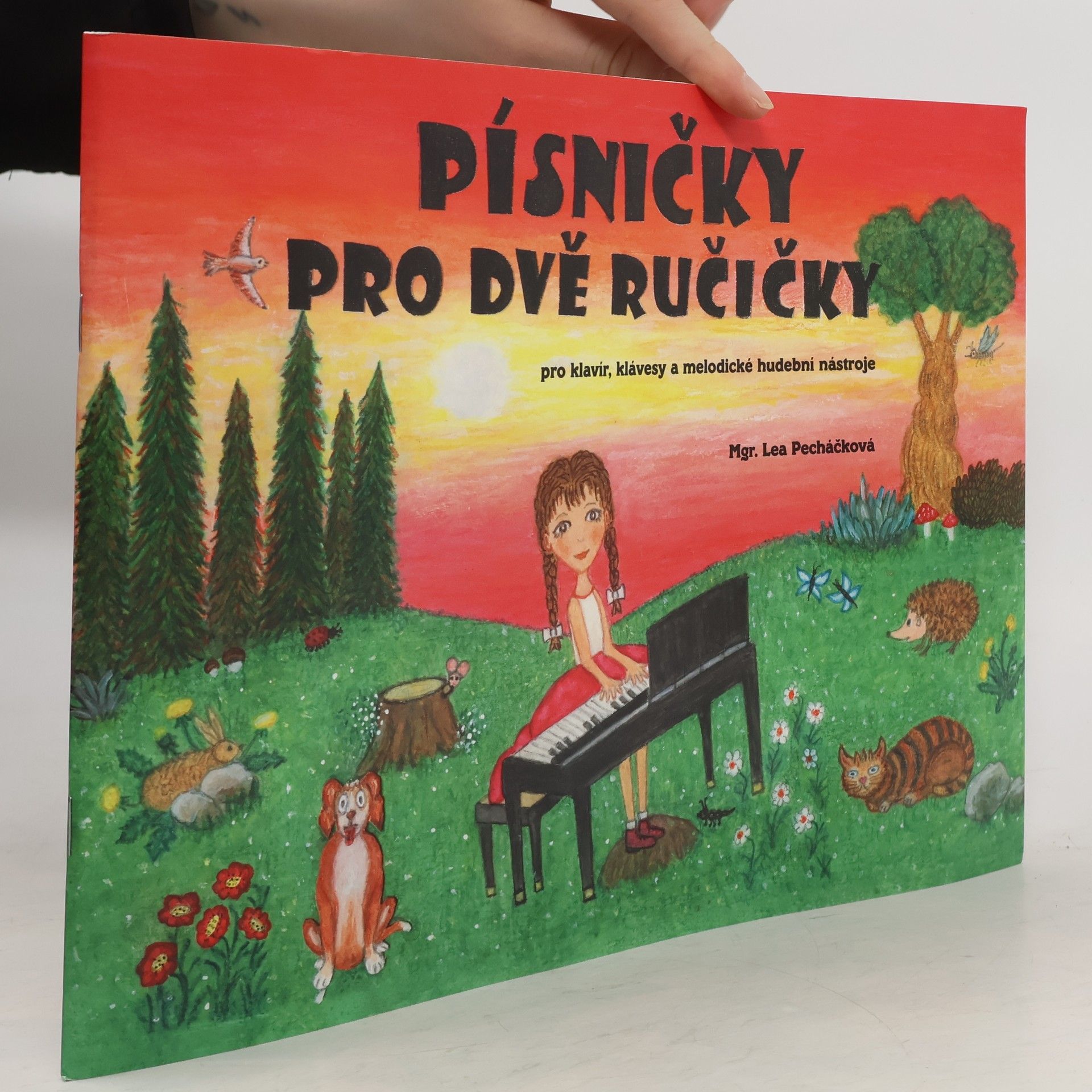 Lea Pecháčková Písničky pro dvě ručičky : pro klavír, klávesy a melodické hudební nástroje