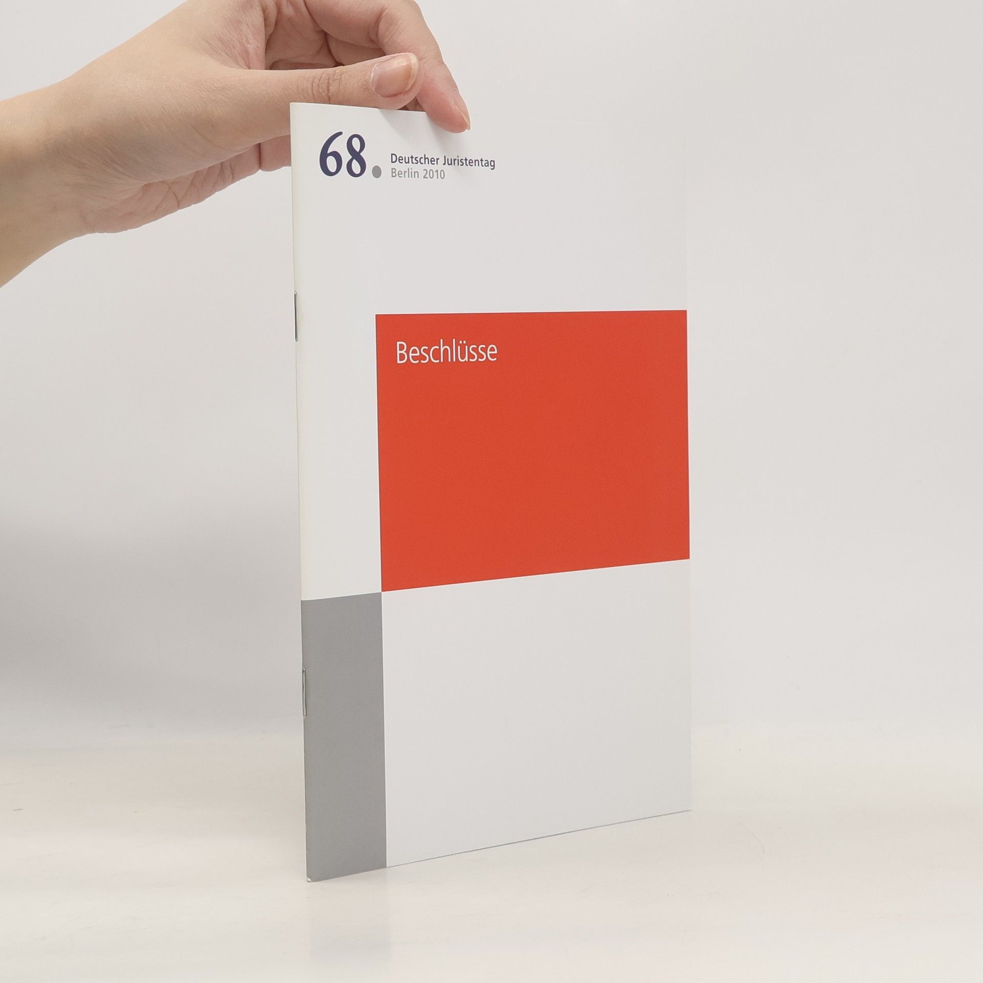 Various authors Deutscher Juristentag 68. Beschlüsse
