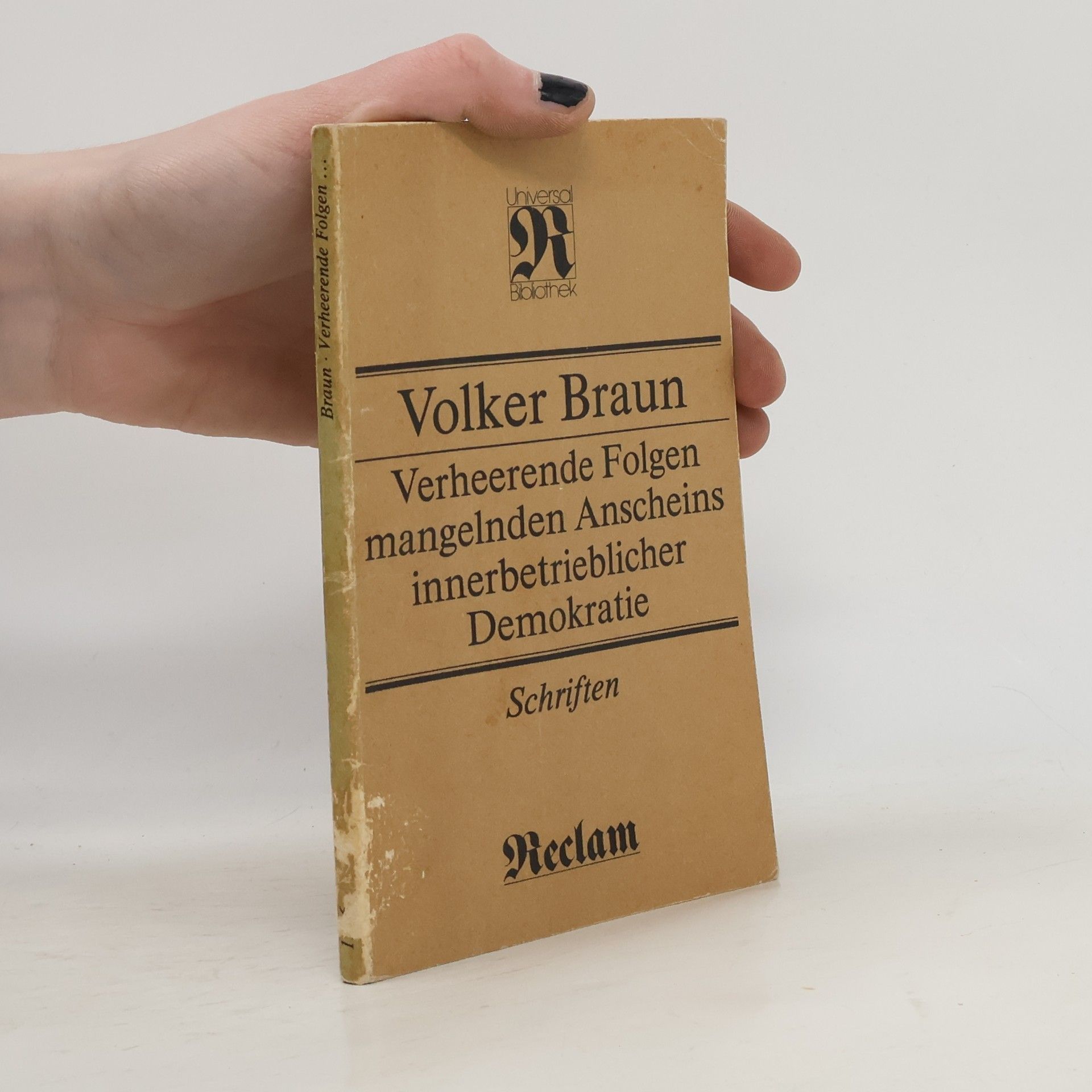 Verheerende Folgen mangelnden Anscheins innerbetrieblicher Demokratie : Schriften