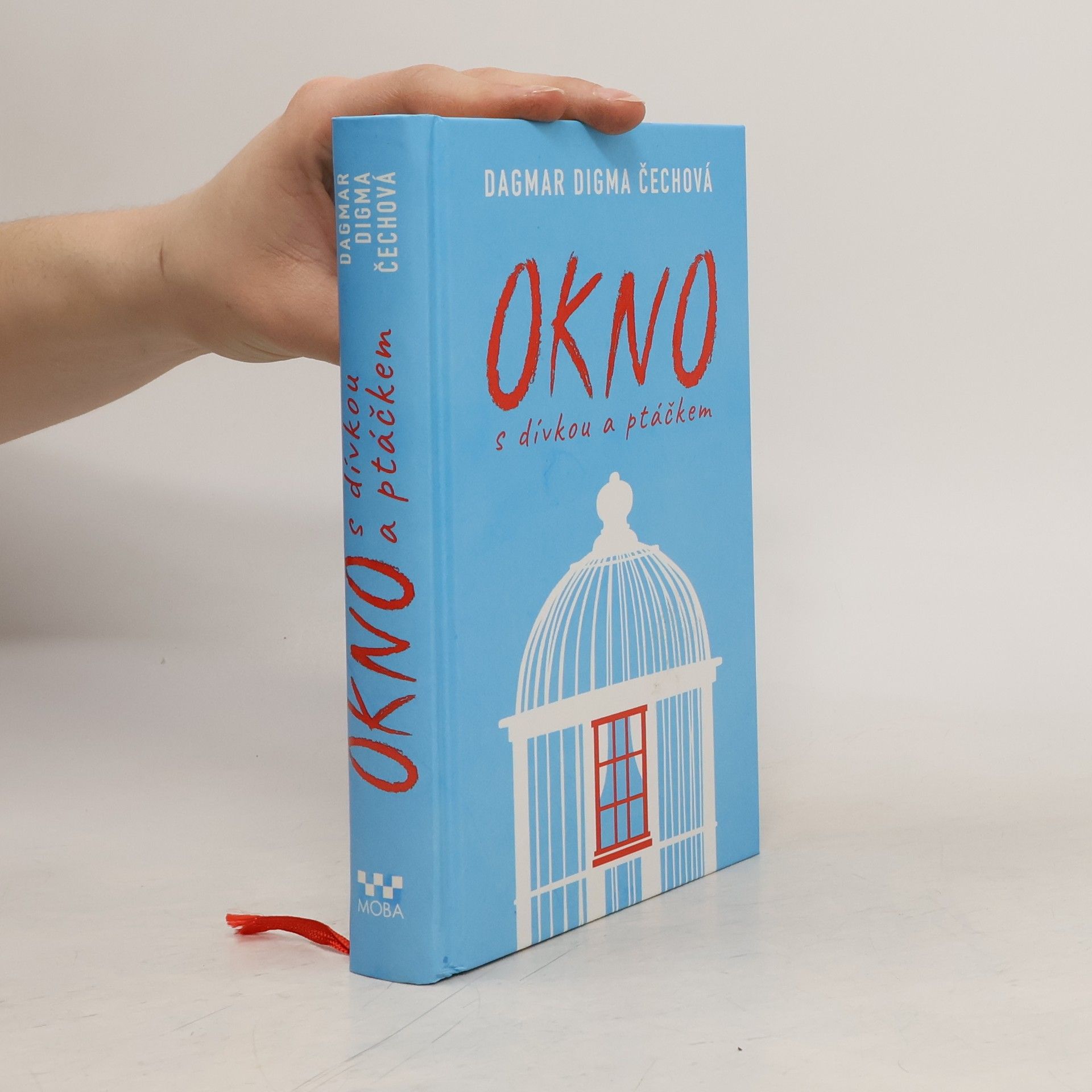 Dagmar Digma Čechová Okno s dívkou a ptáčkem