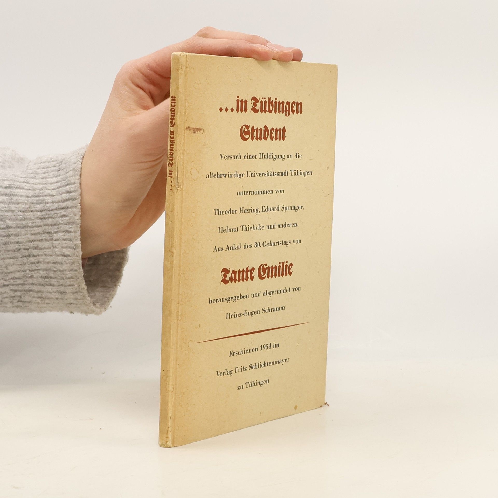 Heinz Eugen Schramm In Tübingen Student