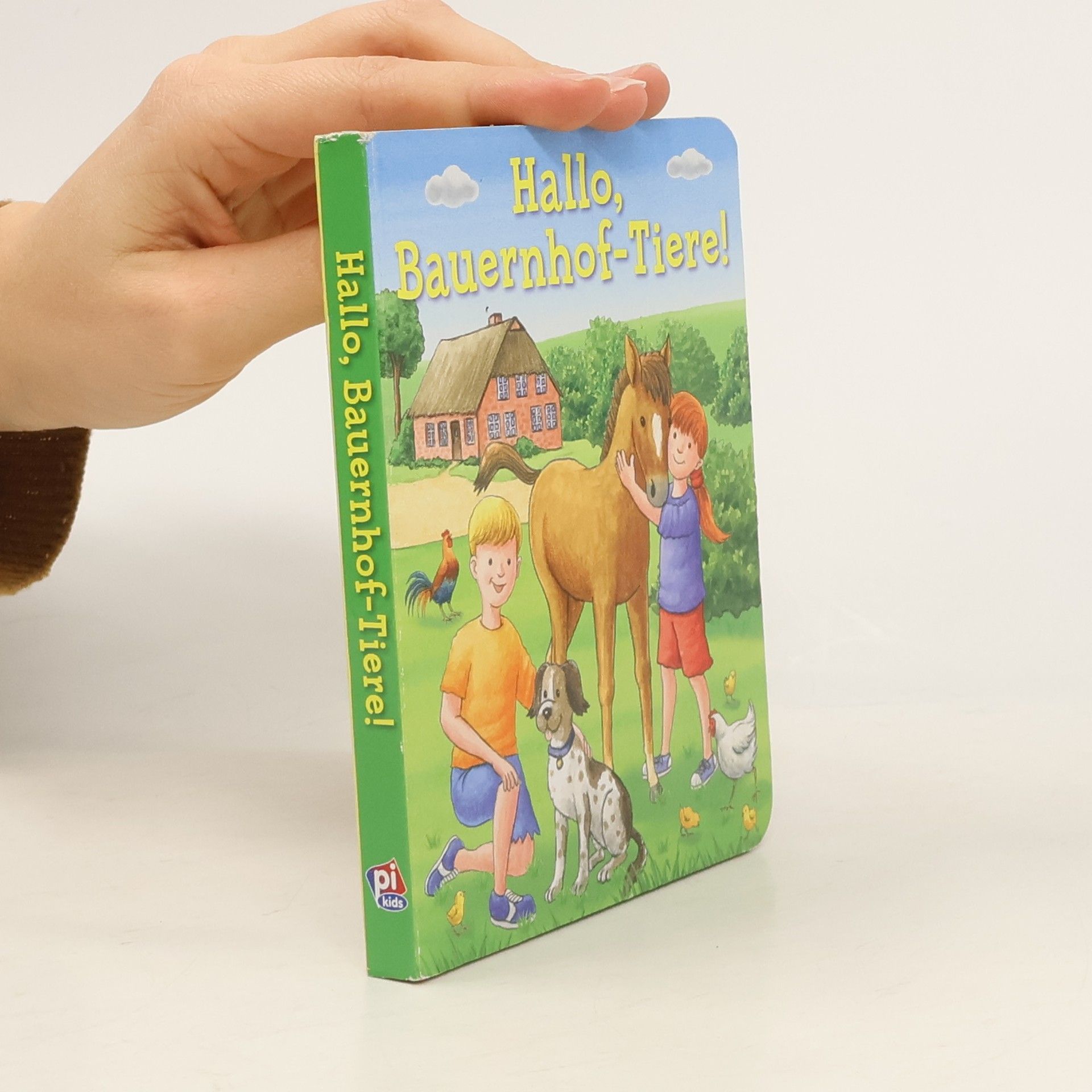 Phoenix Int Publications Hallo, Bauernhof-Tiere! - Pappbilderbuch und Spiel-Smartphone mit über 20 Geräuschen