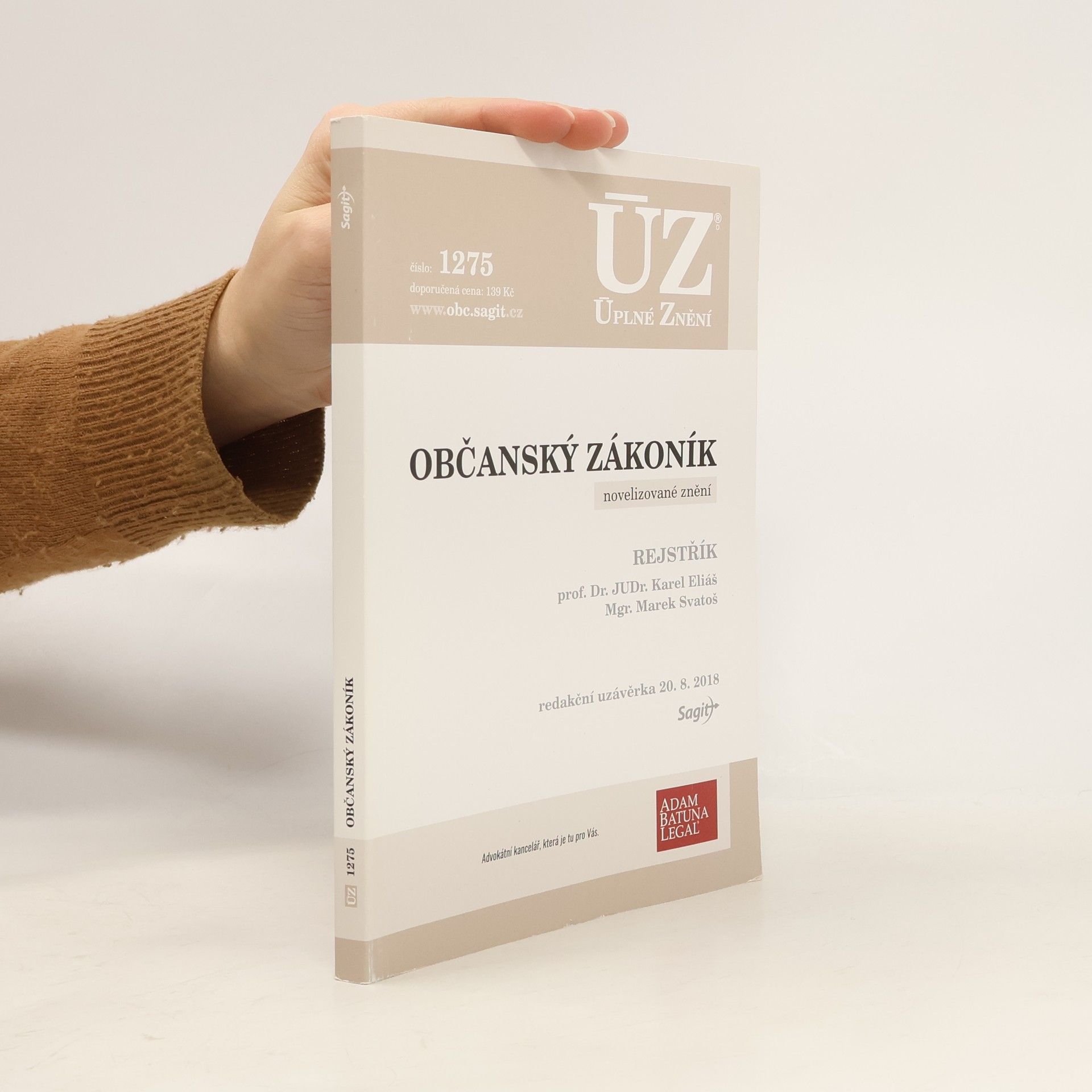 Karel Eliáš ÚZ 1275. Občanský zákoník