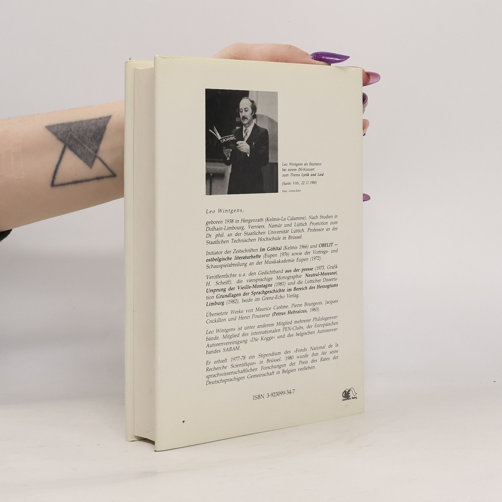 Leo Wintgens Grundlegung einer Geschichte der Literatur in Ostbelgien