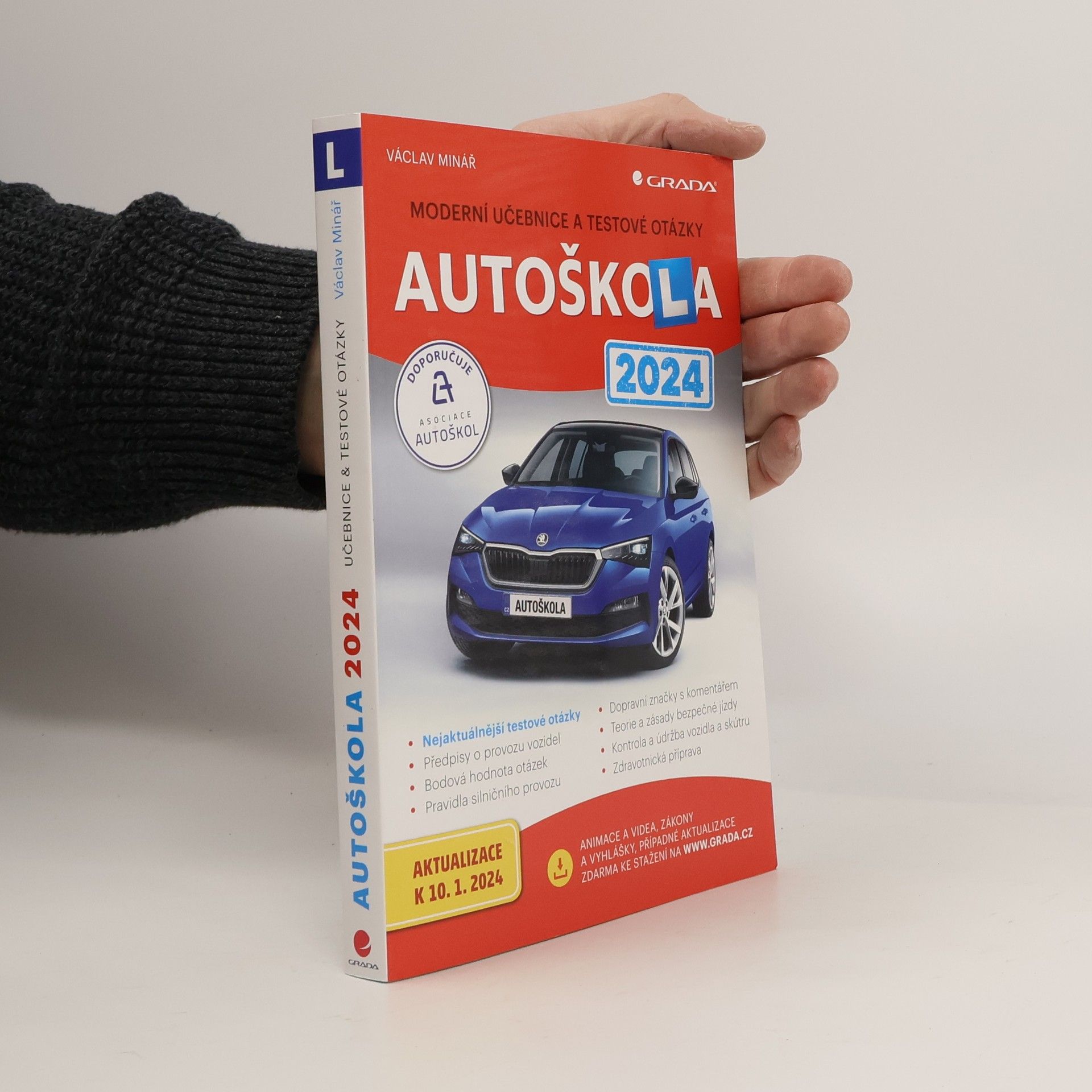 Václav Minář Autoškola 2024. Moderní učebnice a testové otázky
