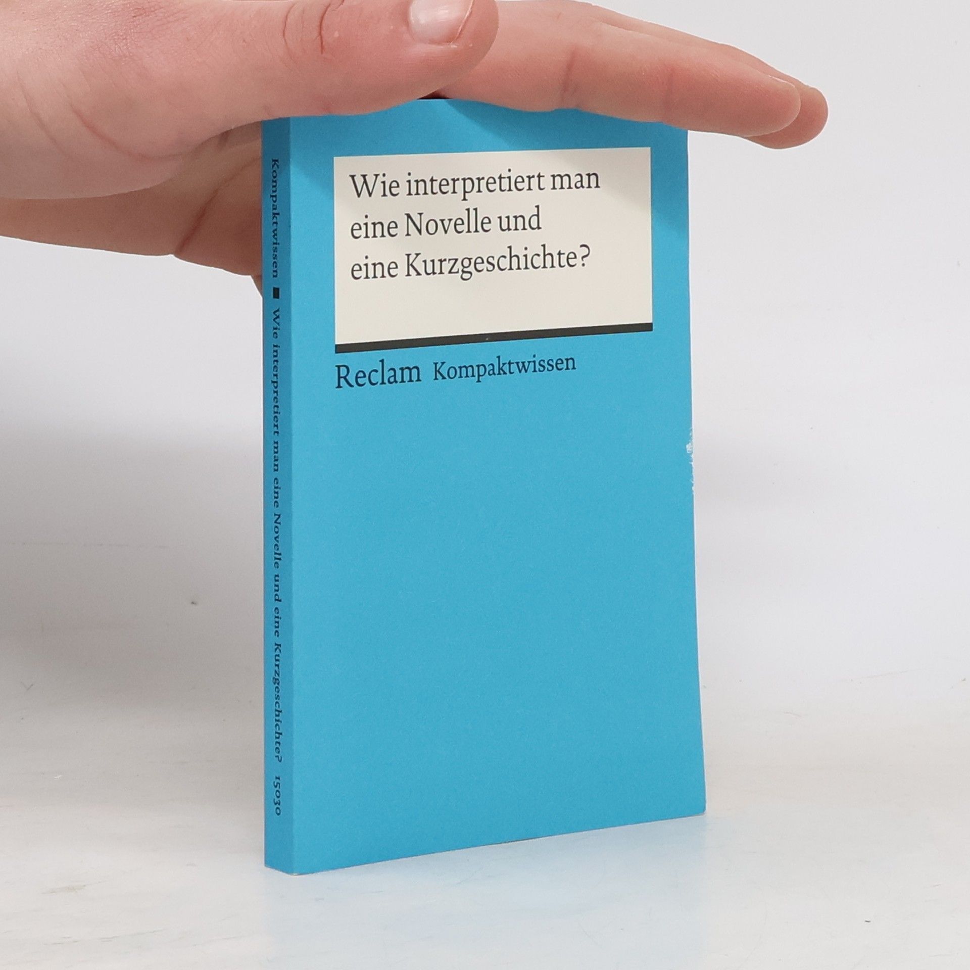 Hans Dieter Gelfert Wie interpretiert man eine Novelle und eine Kurzgeschichte?