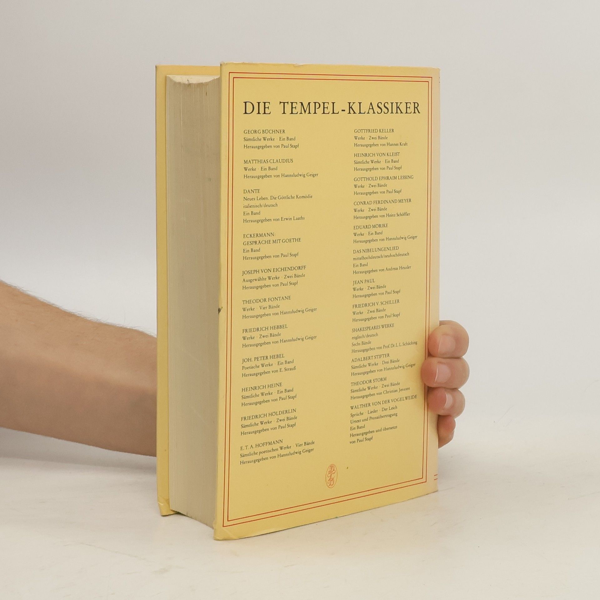 Friedrich Hebbel Die Tempel-Klassiker. Friedrich Hebbel Werke I.
