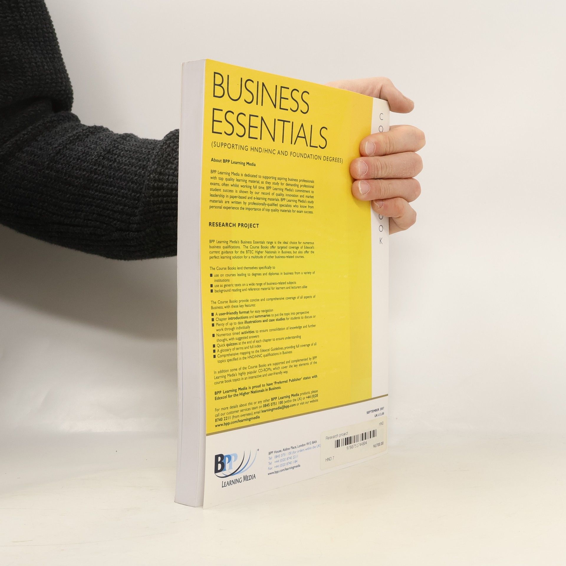 BPP LEARNING MEDIA. Business Essentials: Research Project