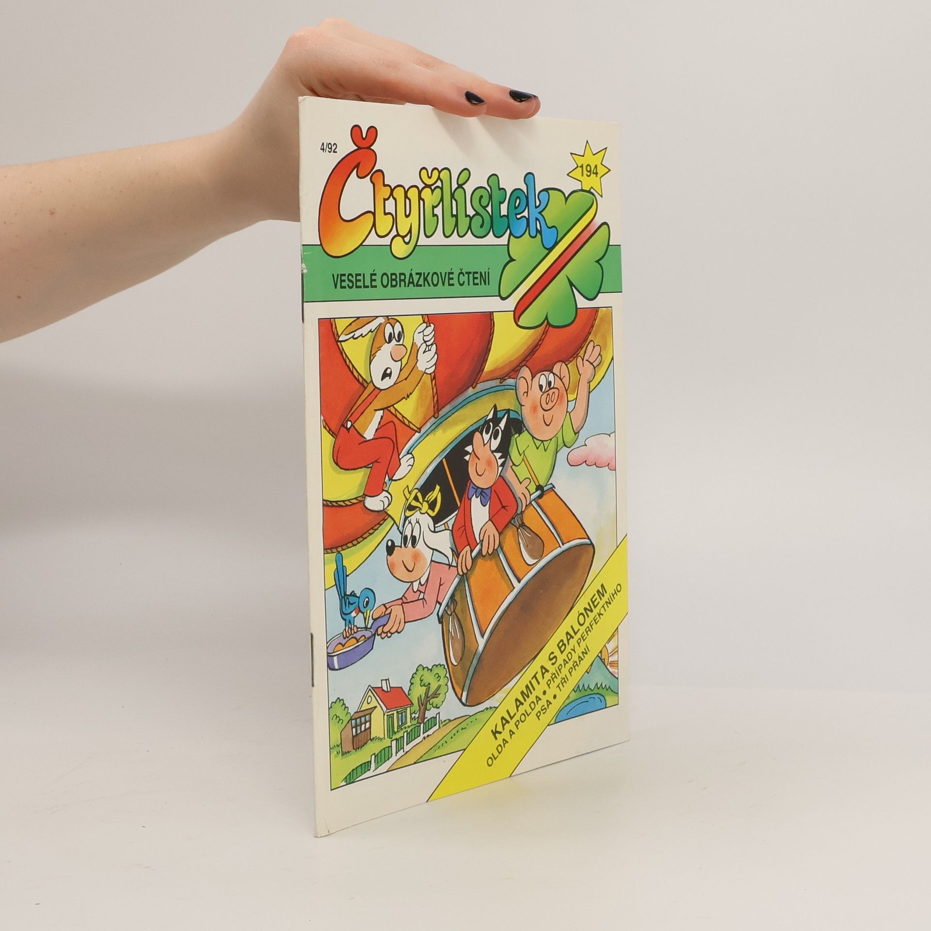 Jaroslav Němeček Čtyřlístek 194. 4/1992. Kalamita s balónem